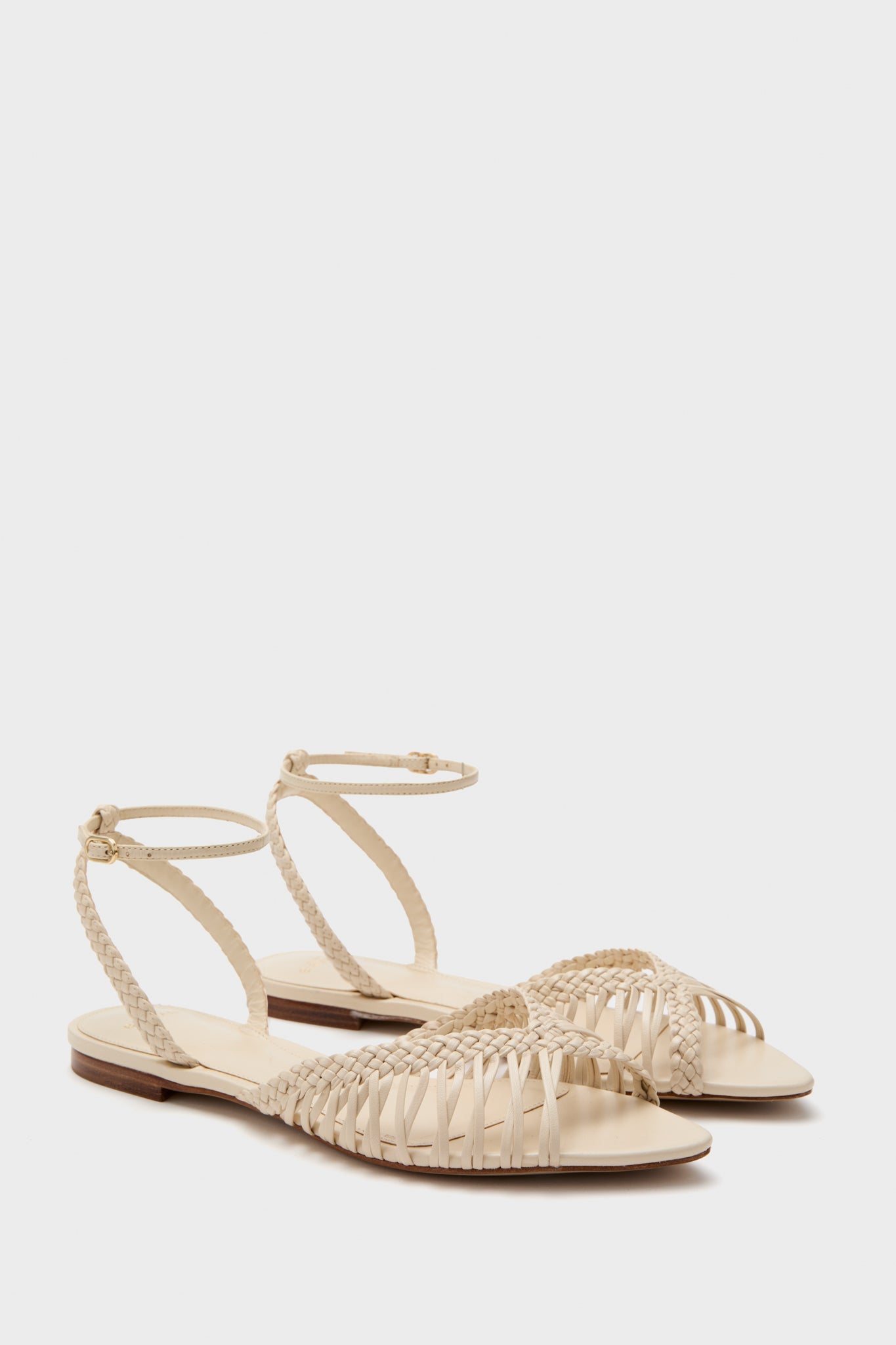 Eggshell Agatha Flat Sandals