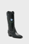 Loeffler Randall Black With Tulips Wilder Boots