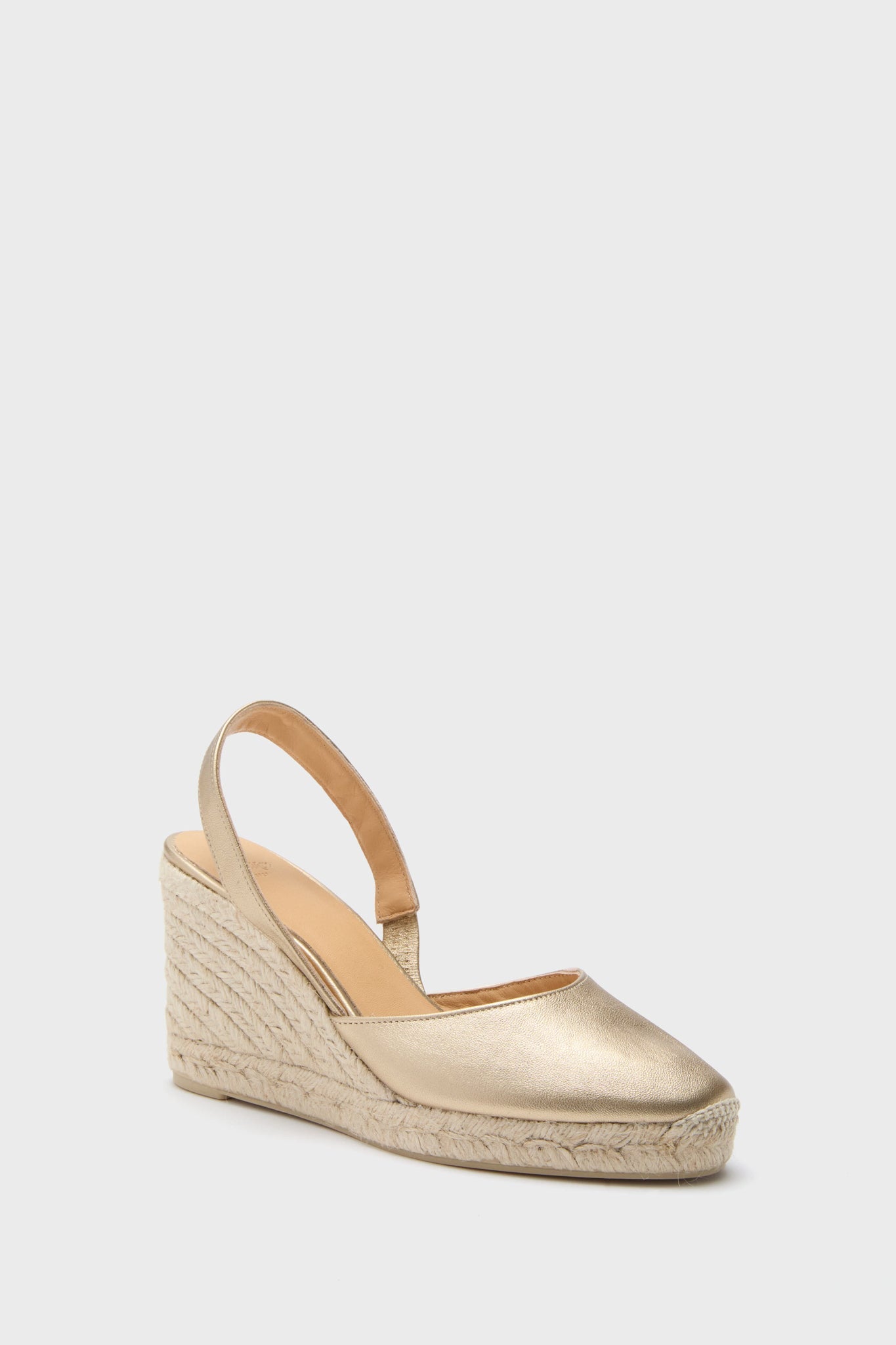 Castañer Oro Piel Carissa Wedge Espadrilles
