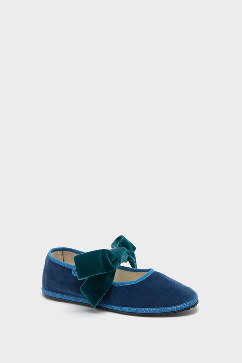  Blue Bow Strap Delfina Mary Janes