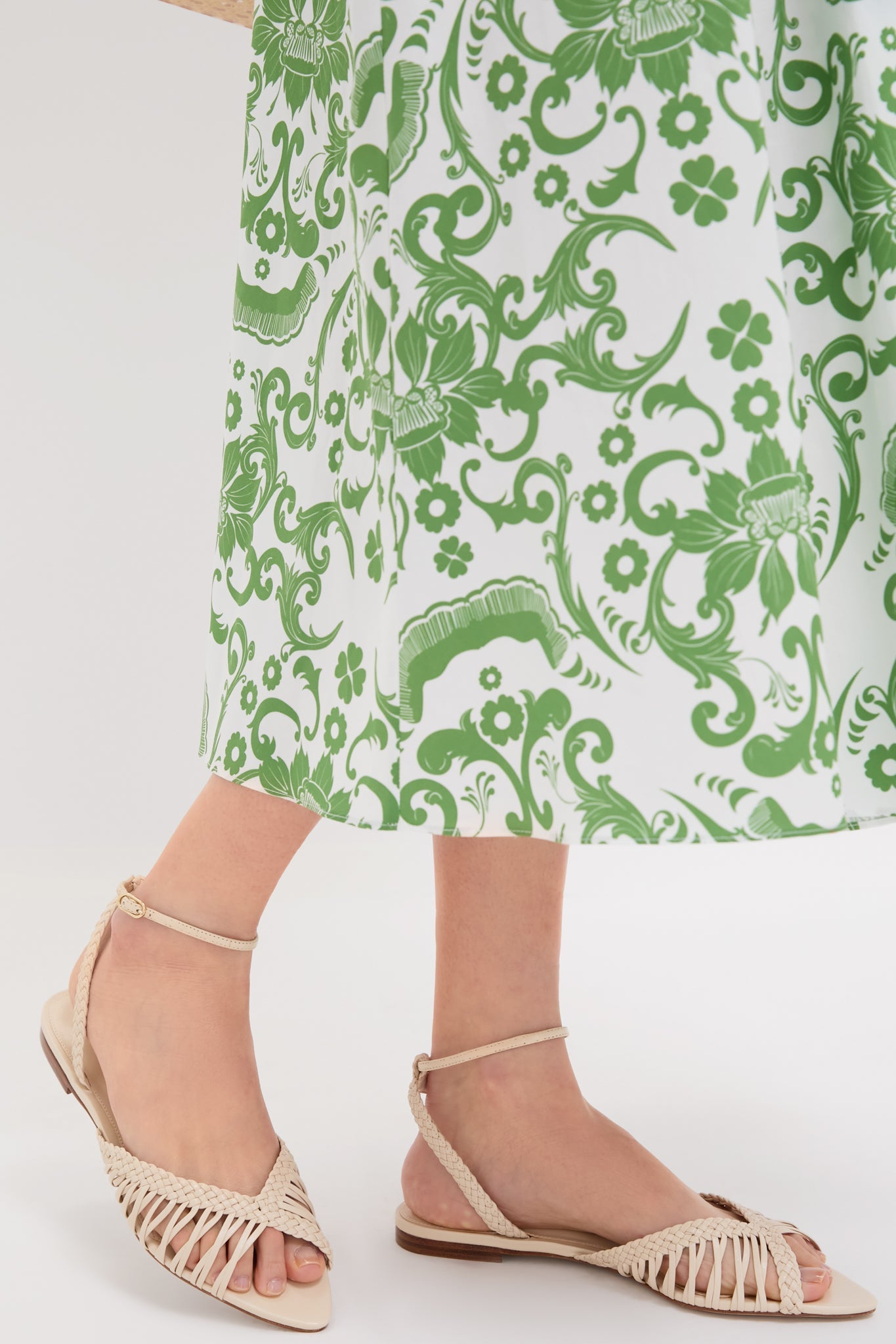  Eggshell Agatha Flat Sandals