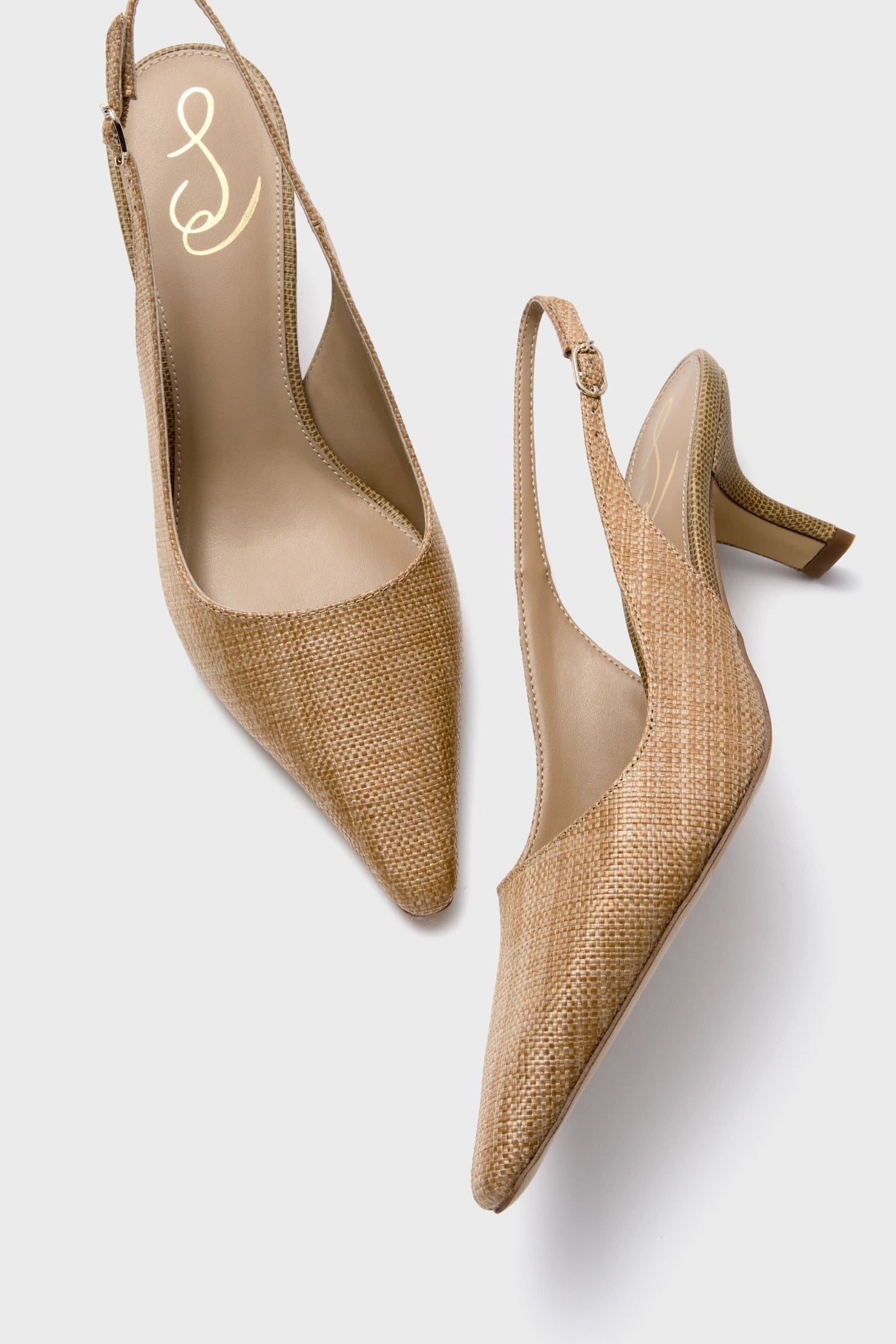 Sam Edelman Buff Tan Bianka Sling Back Heels