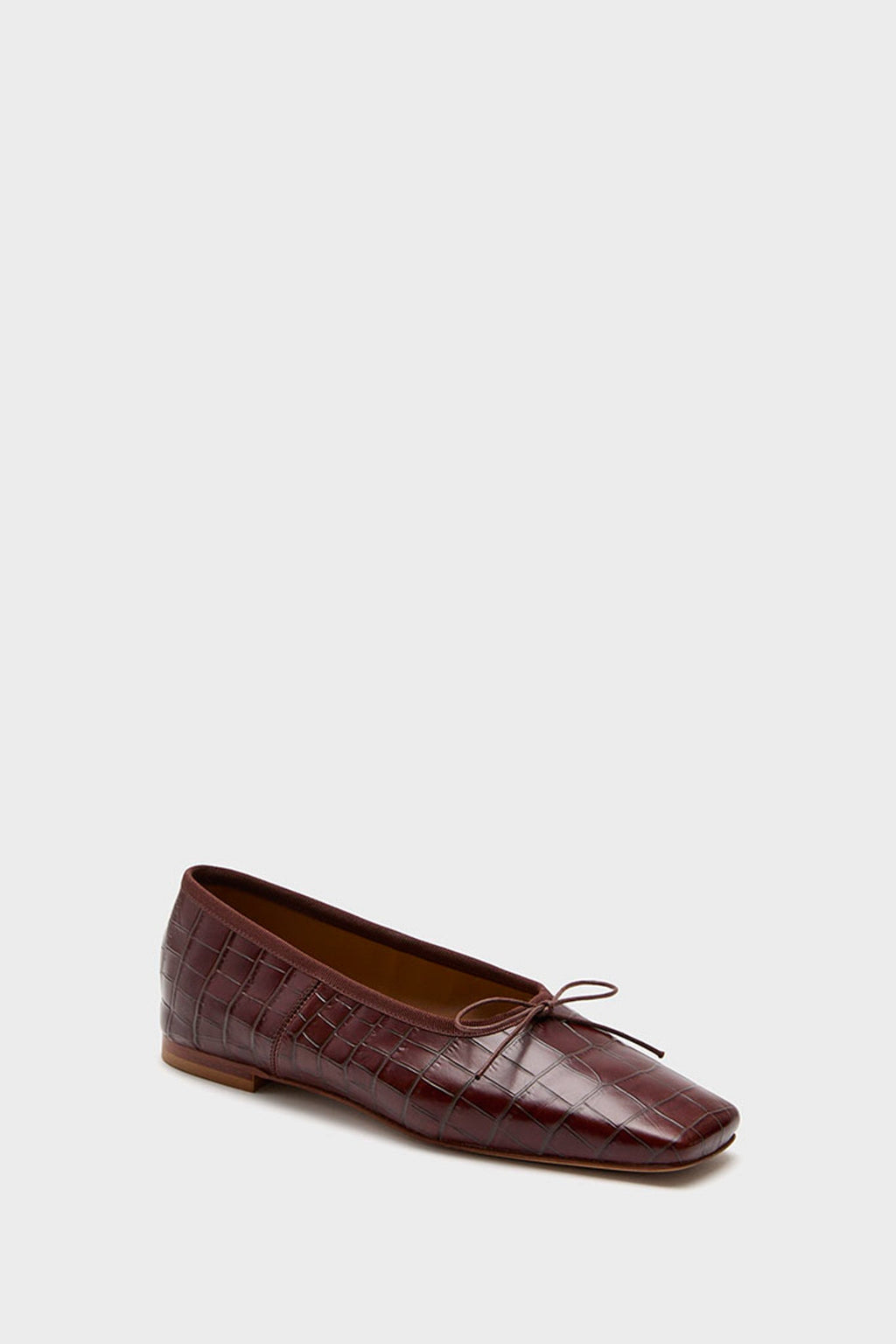 Mansur Gavriel Chocolate Square Toe Ballerina