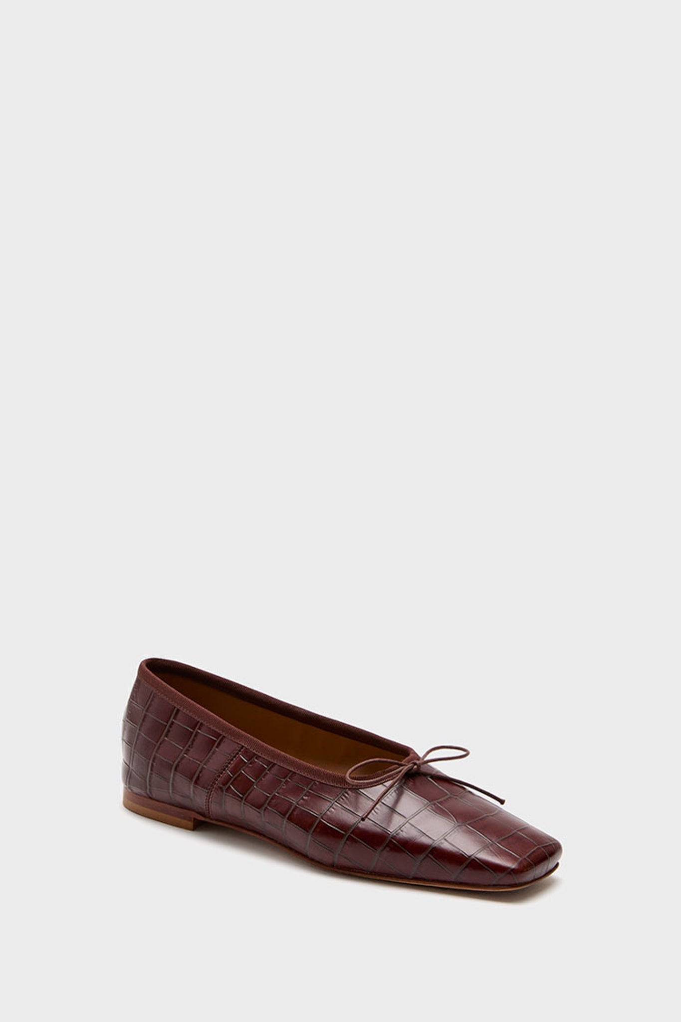 Mansur Gavriel Chocolate Square Toe Ballerina