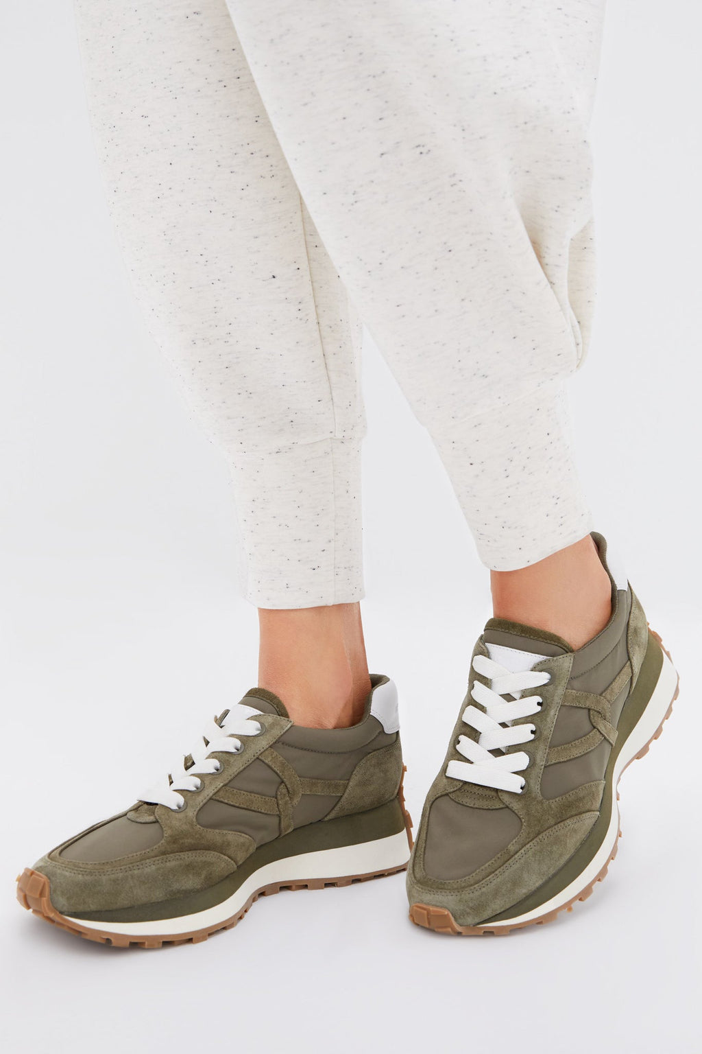 Veronica Beard Stone Army Valentina Nylon Sneakers