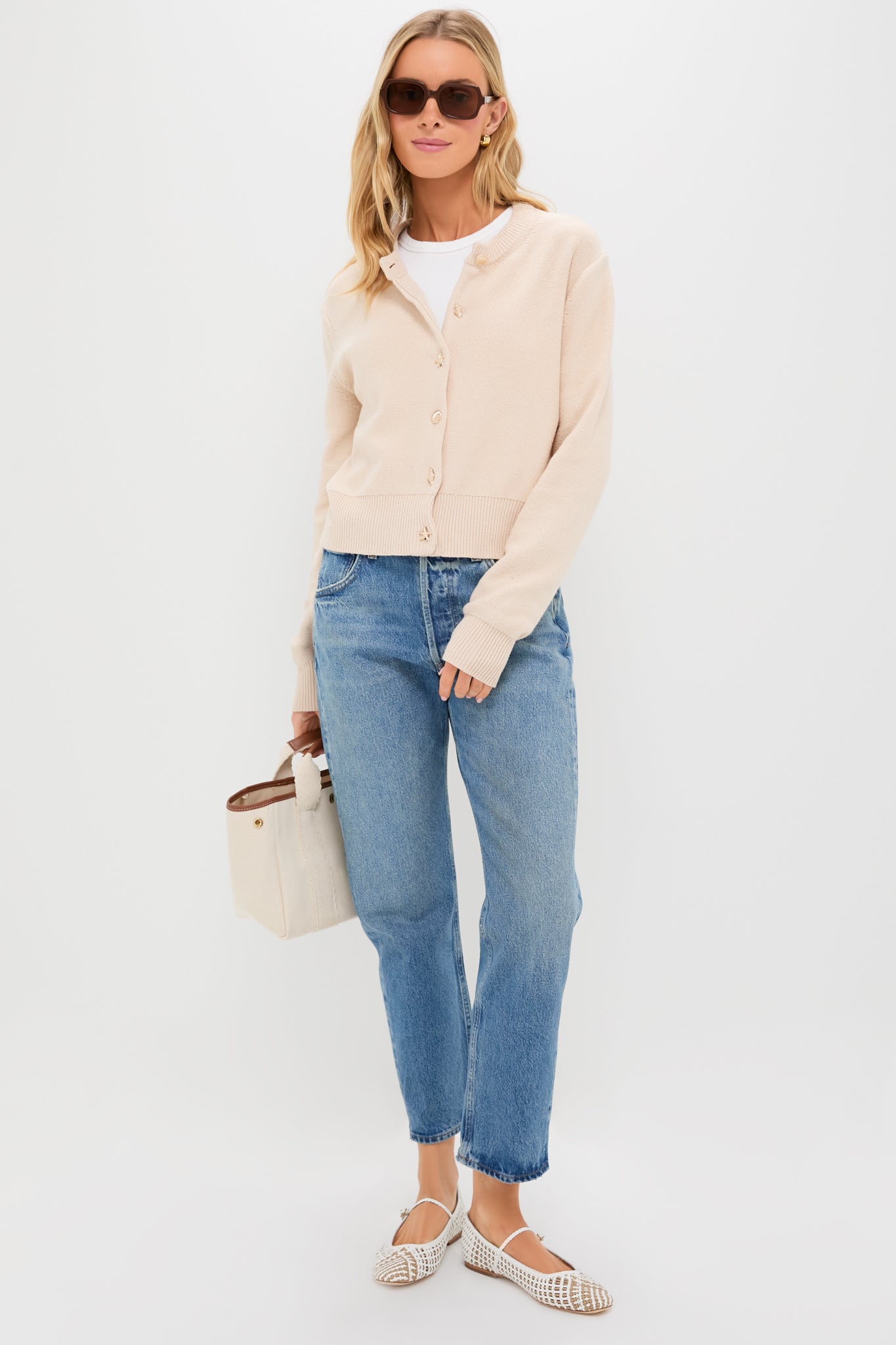 Veronica Beard Coconut And Sand Ellie Woven Flats