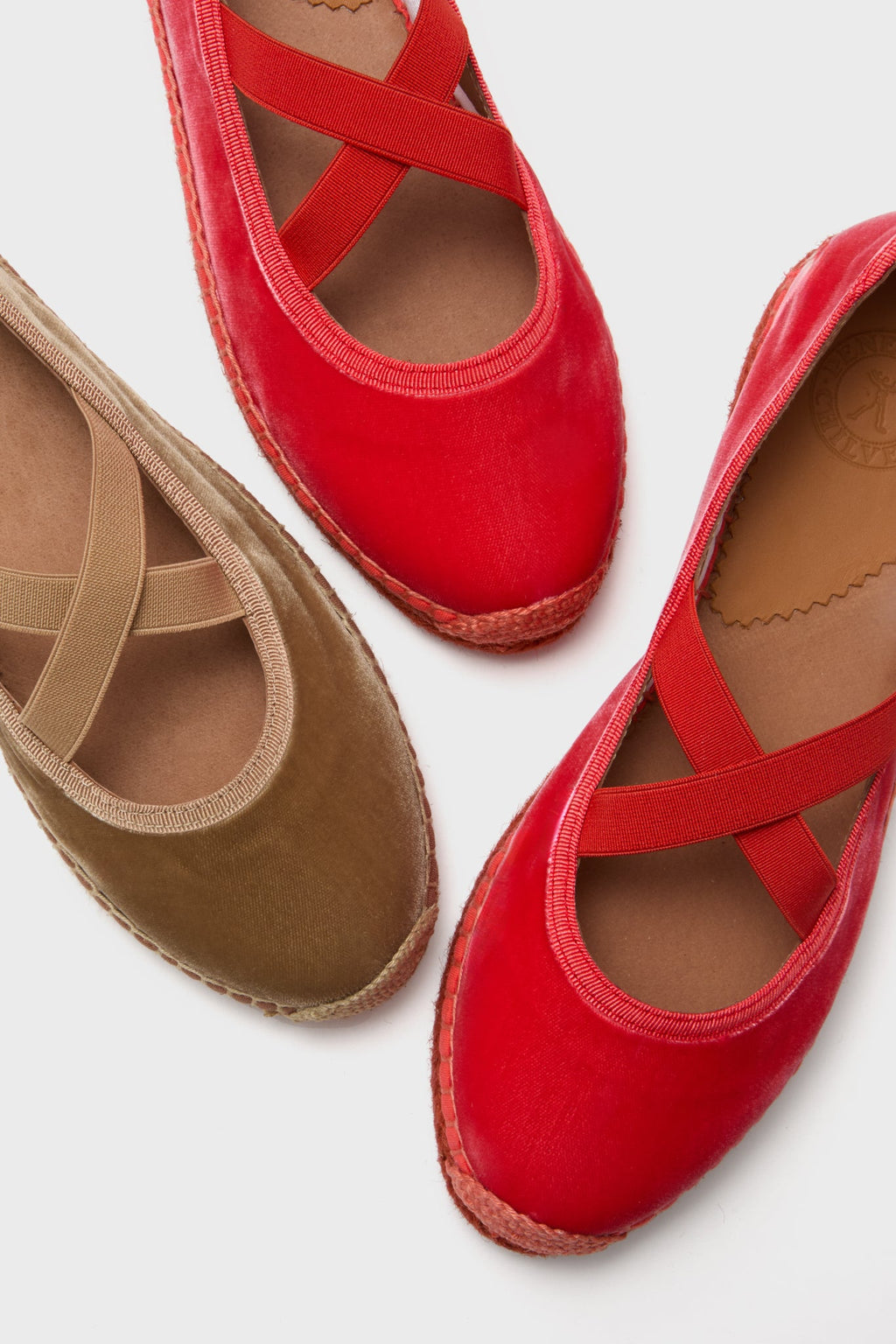 Coral Chico Velvet Espadrilles