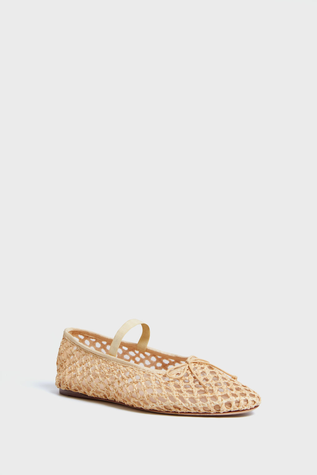 Loeffler Randall Natural Crochet Raffia Leonie Flats