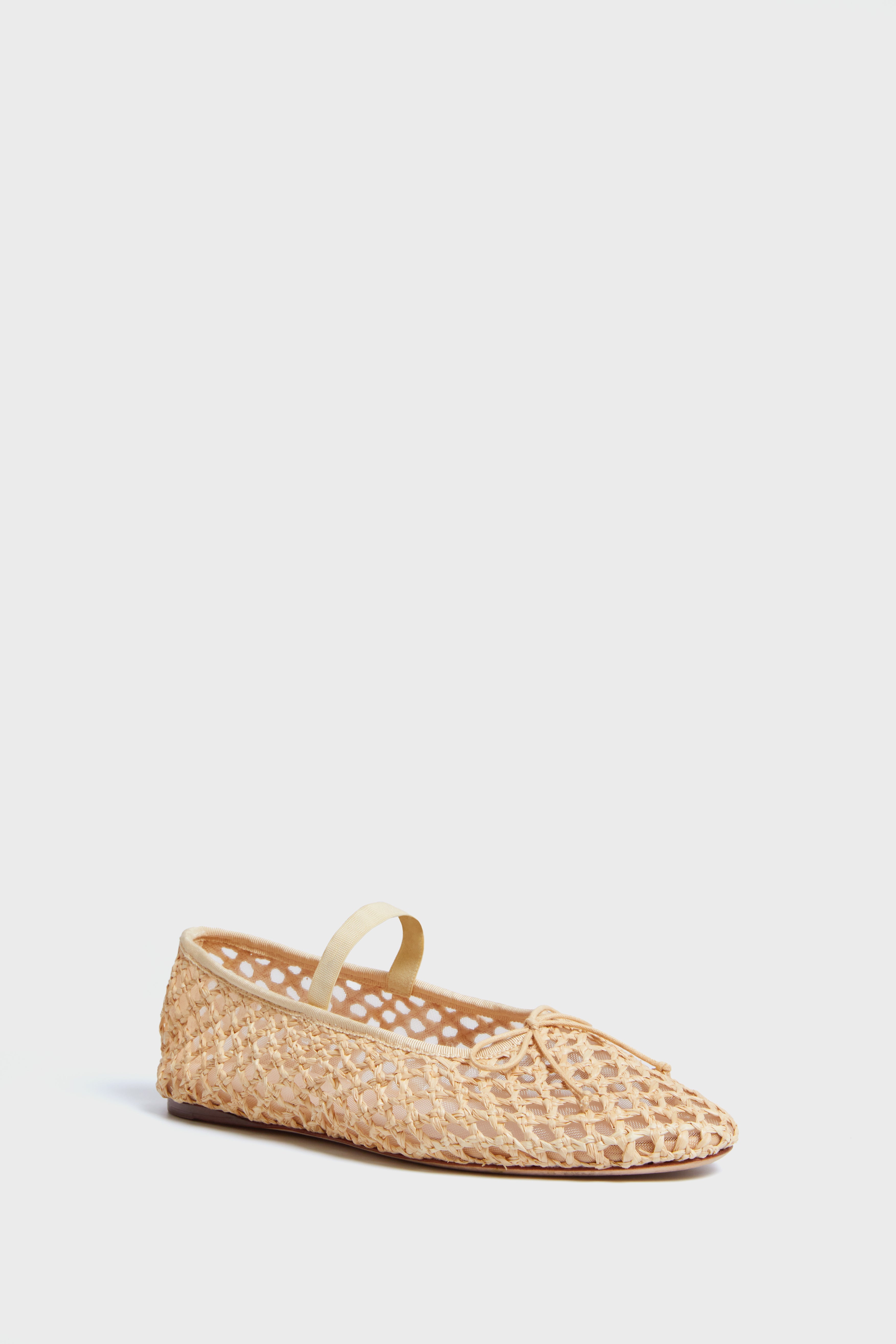 Loeffler Randall Natural Crochet Raffia Leonie Flats