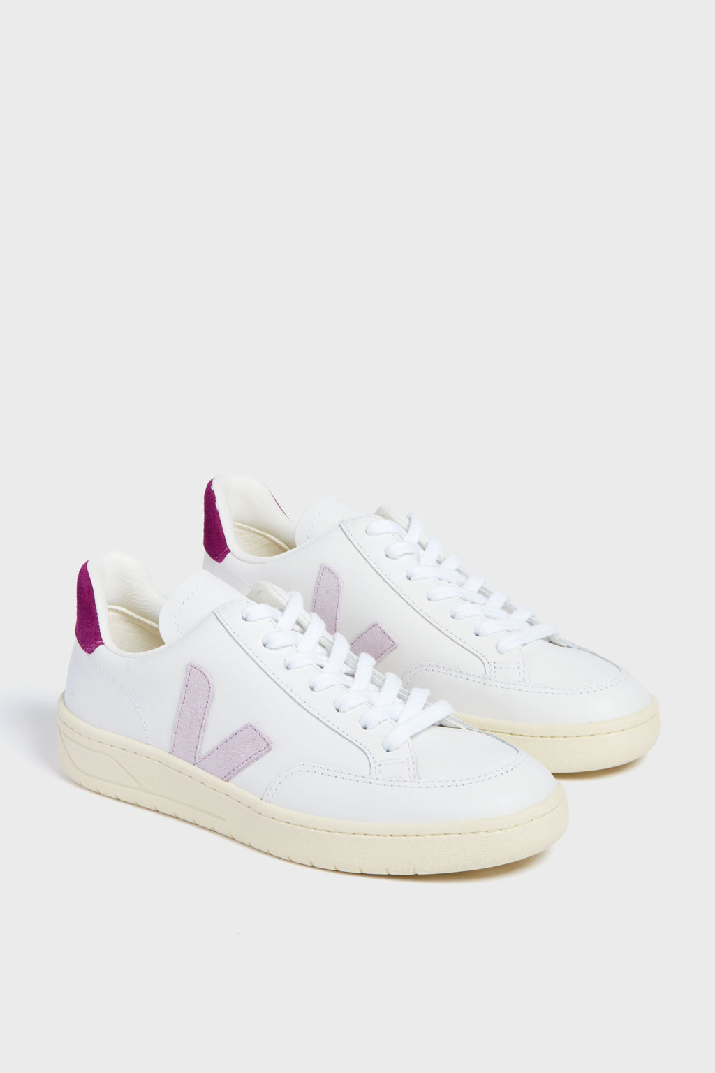 Veja Extra White Parme Magenta V-12 Sneakers
