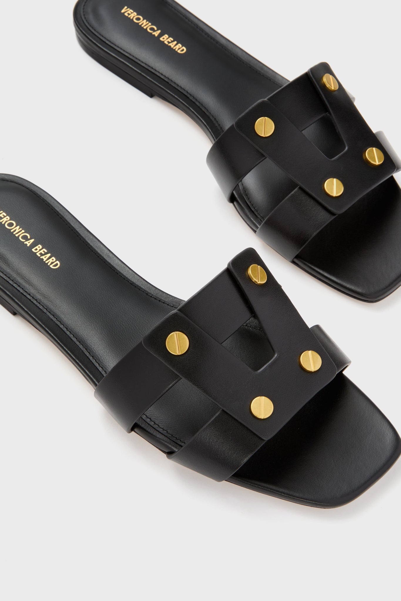 Veronica Beard Black Via Slides
