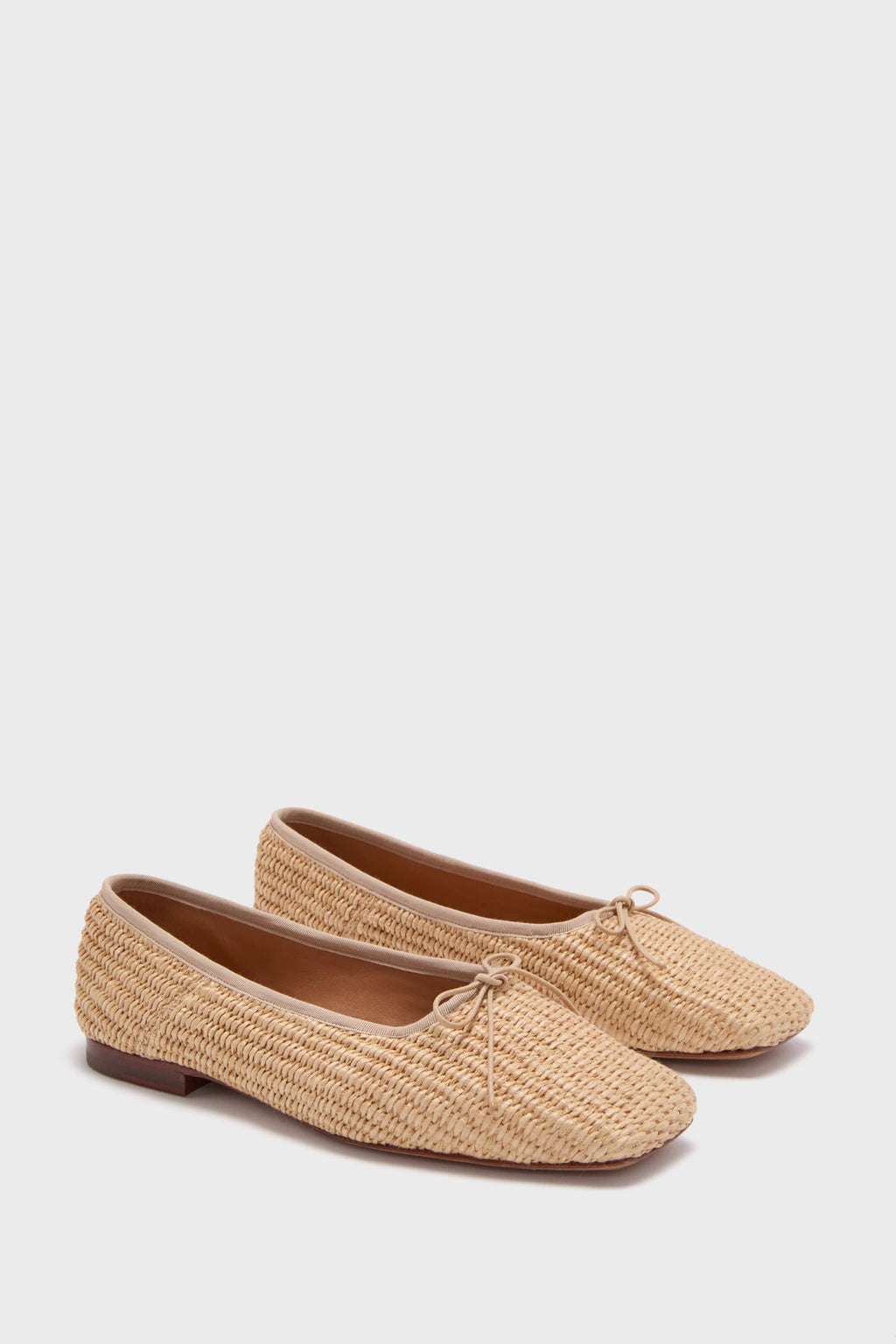 Mansur Gavriel Natural Square Toe Ballerina