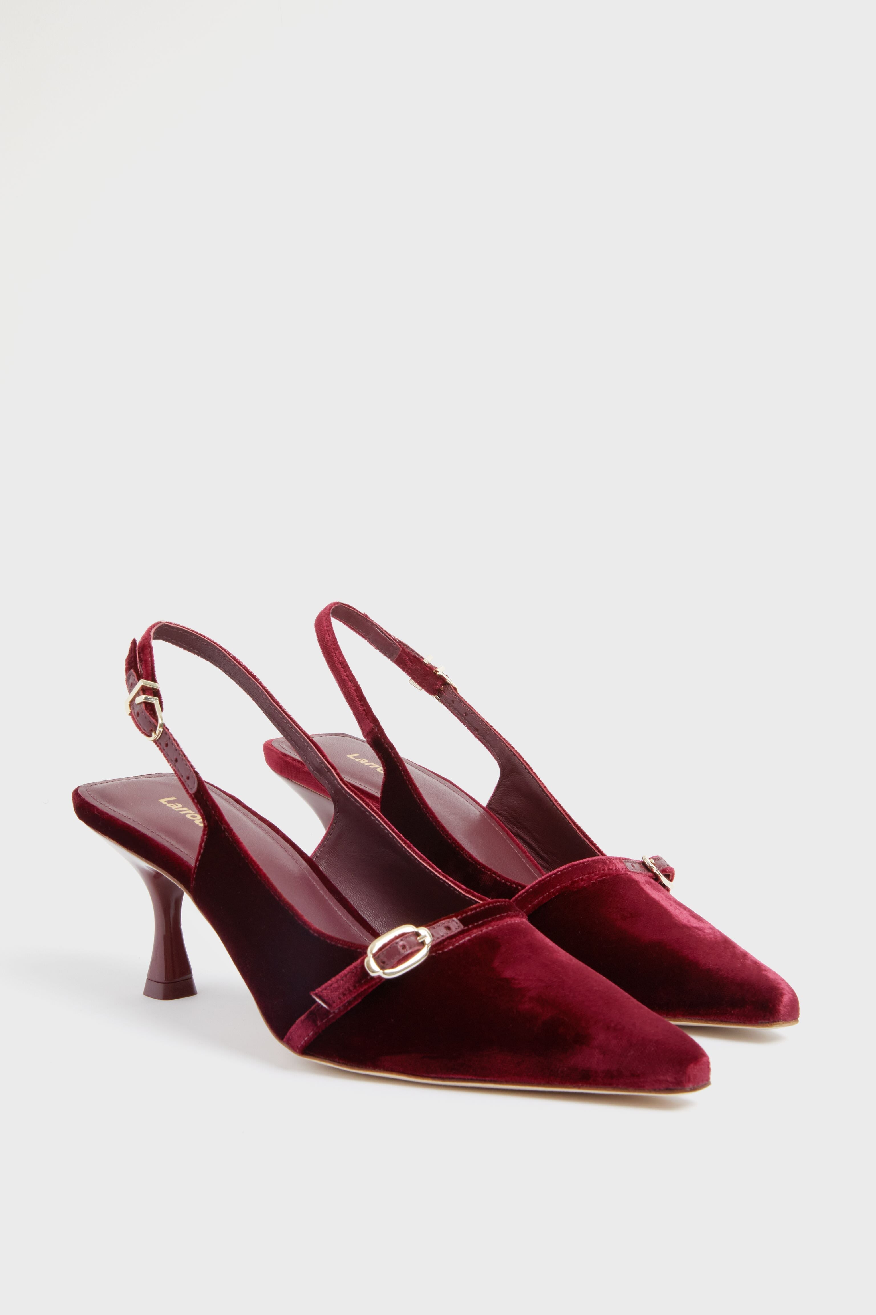  Wine Velvet Ines Heels