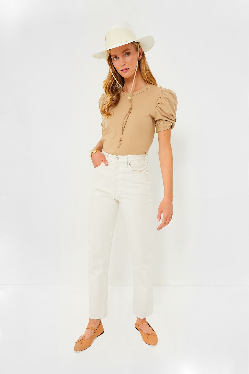 Loeffler Randall Caramel Leonie Soft Ballet Flats