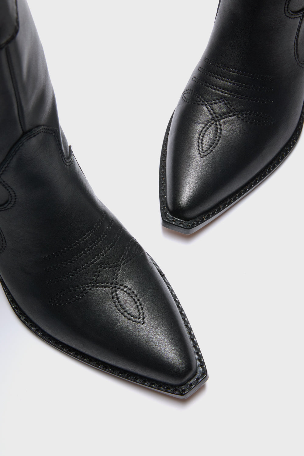  Black Leather Wilson Western Boots