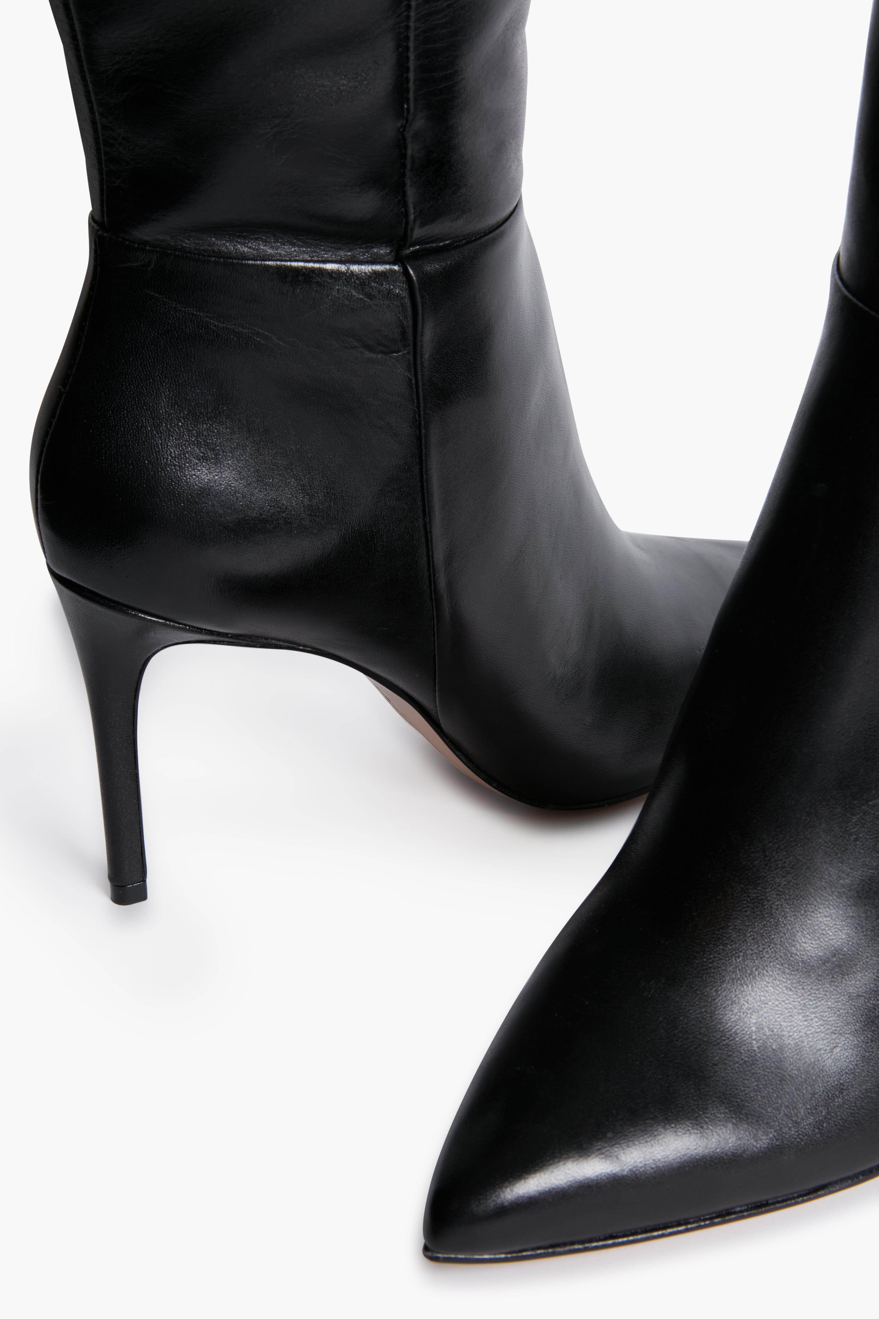 Schutz Black Mikki Up Boots
