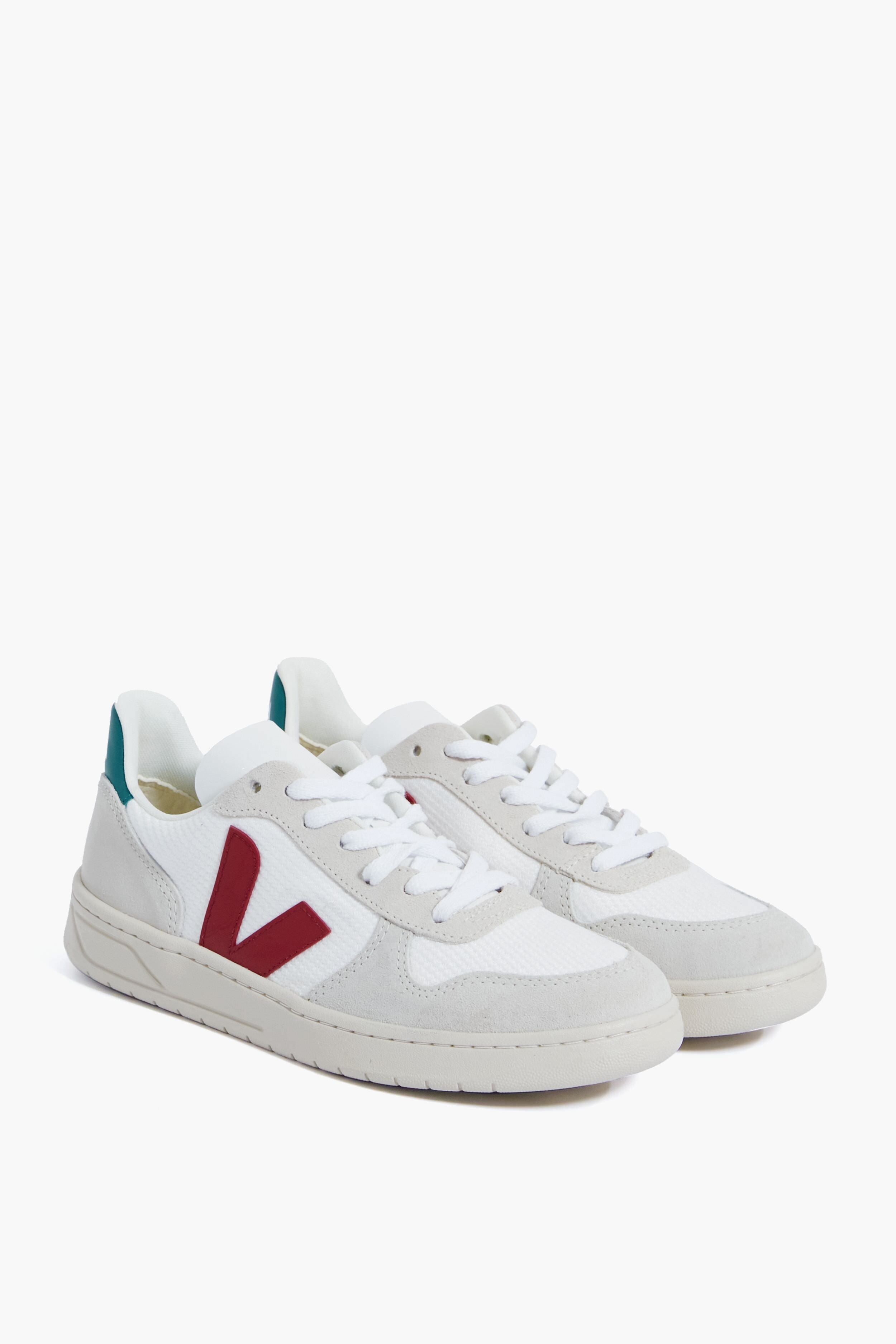 Veja White Marsala Brittany V-10 Sneakers
