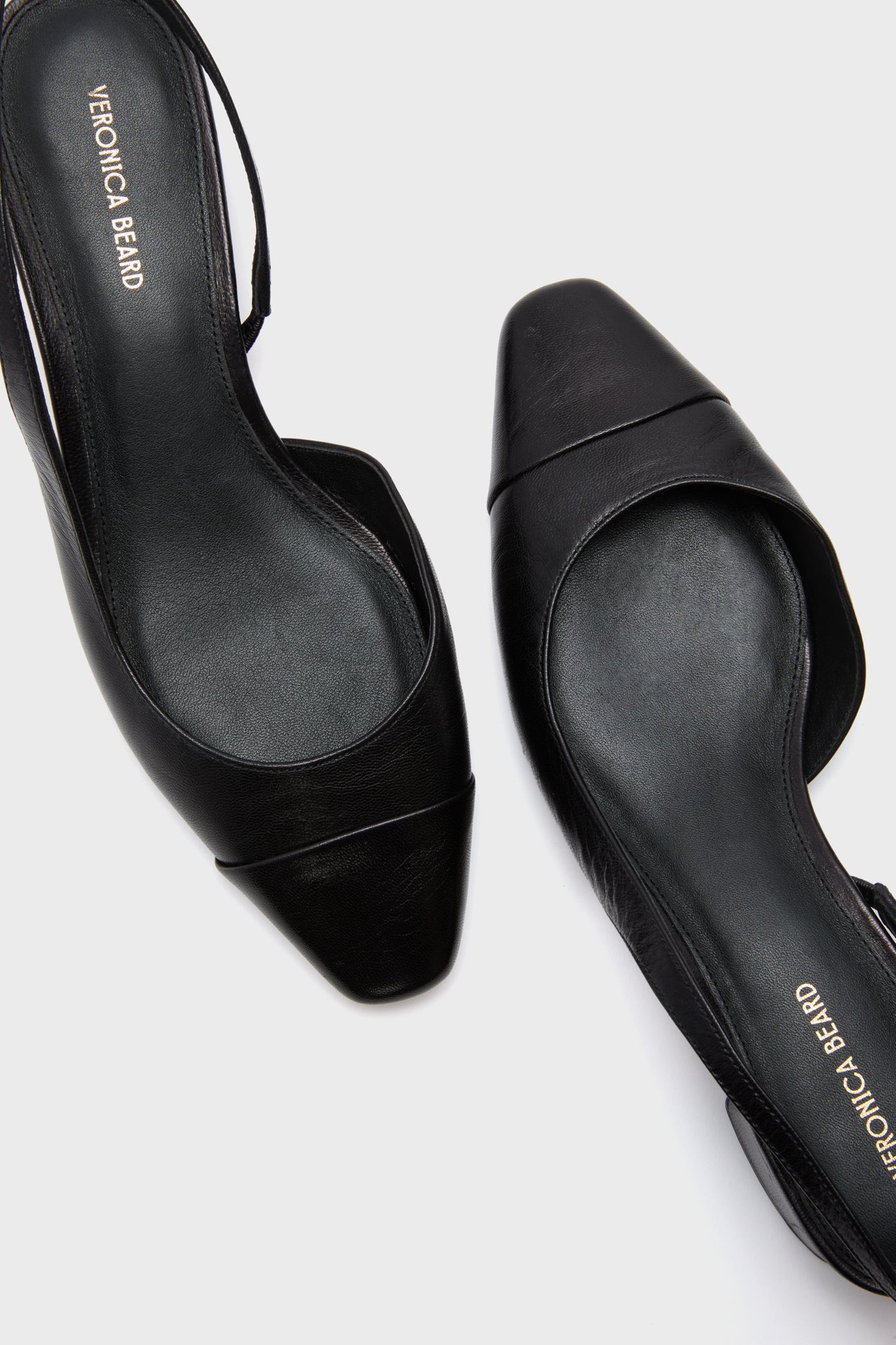 Veronica Beard Black Cecile Sling Back Flats