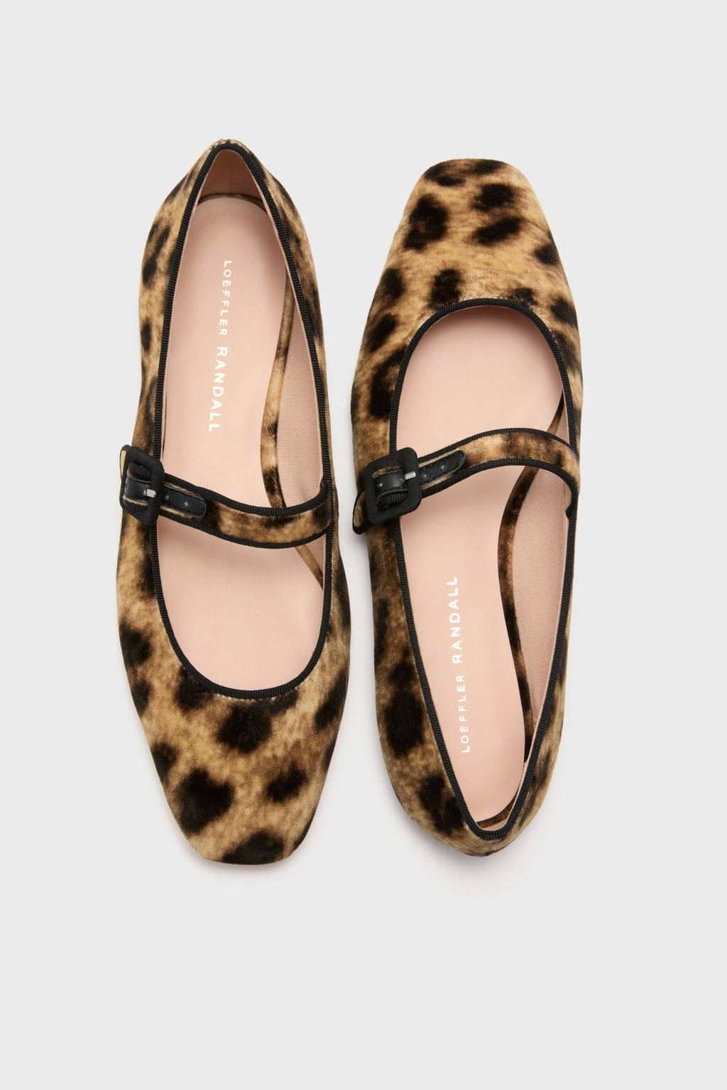 Loeffler Randall Leopard Printed Velvet Ginger Flats
