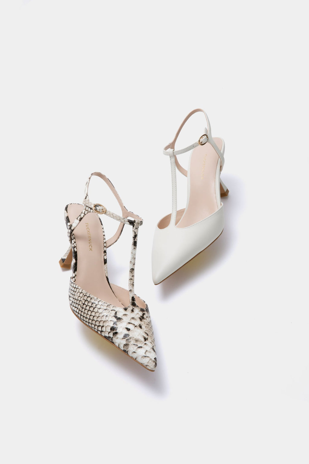  Snakeskin Leather Margot Heels