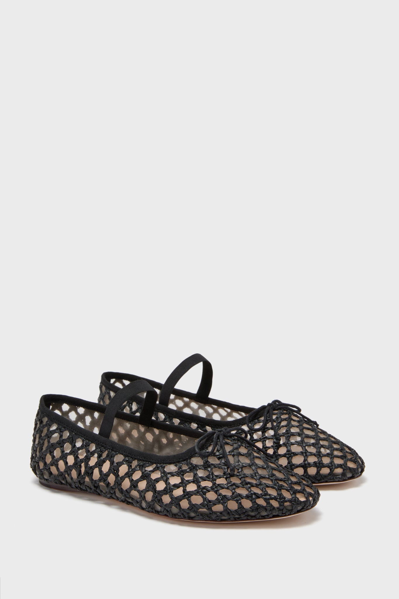 Loeffler Randall Black Crochet Leonie Flats