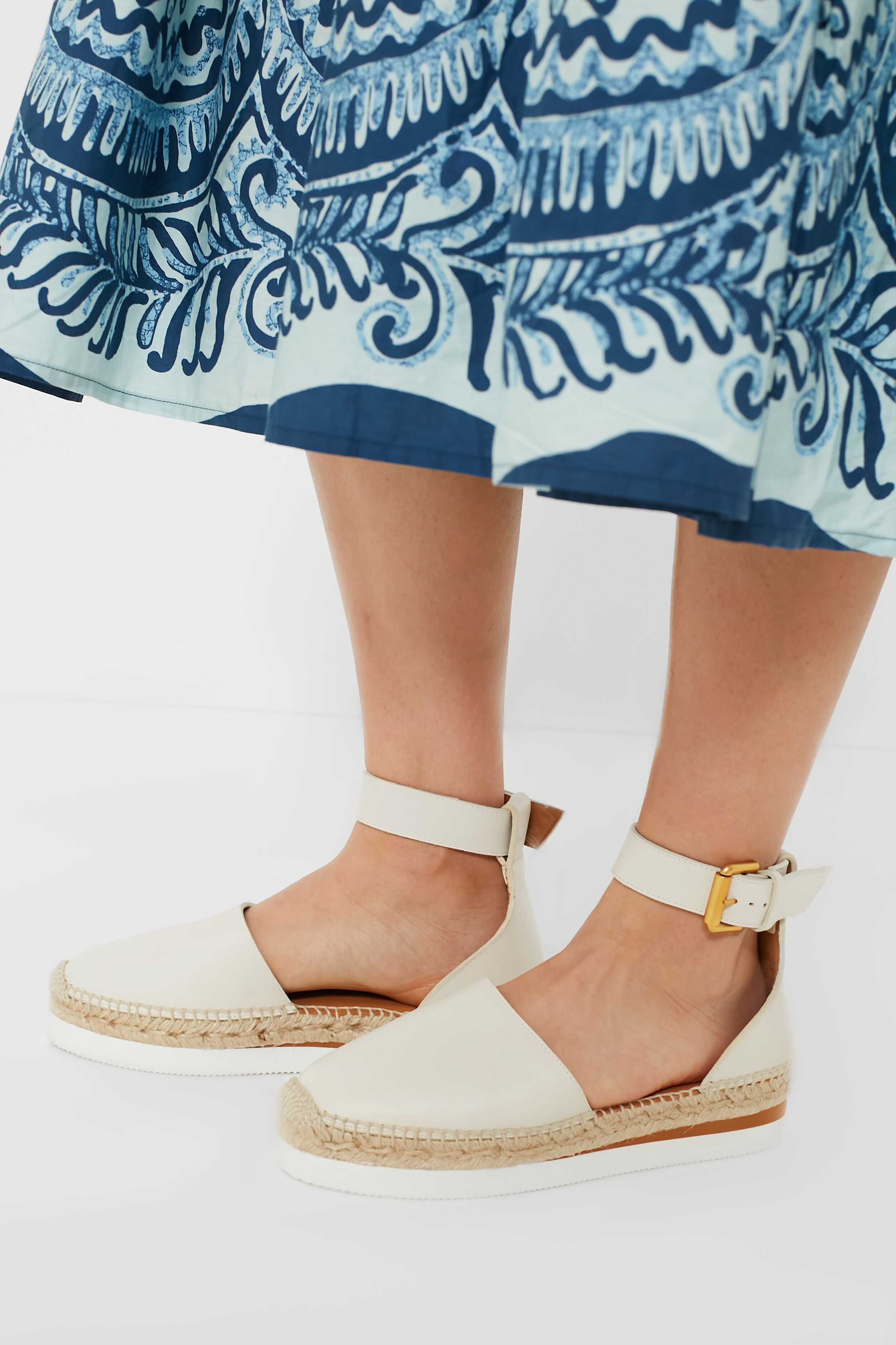 See By Chloé Natural Glyn Closed Toe Espadrilles