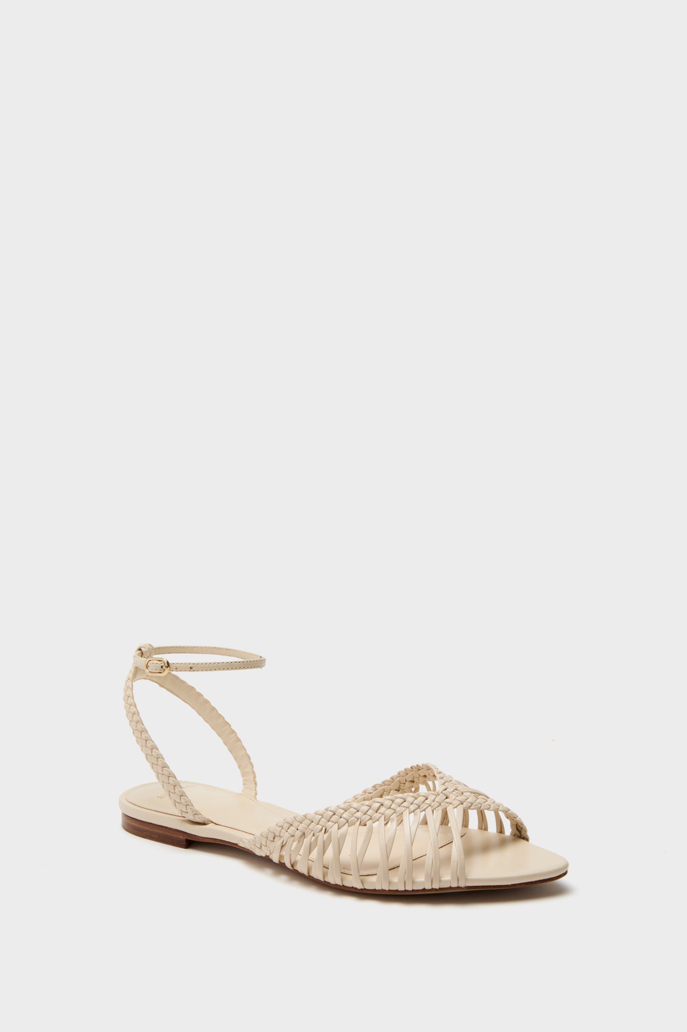  Eggshell Agatha Flat Sandals