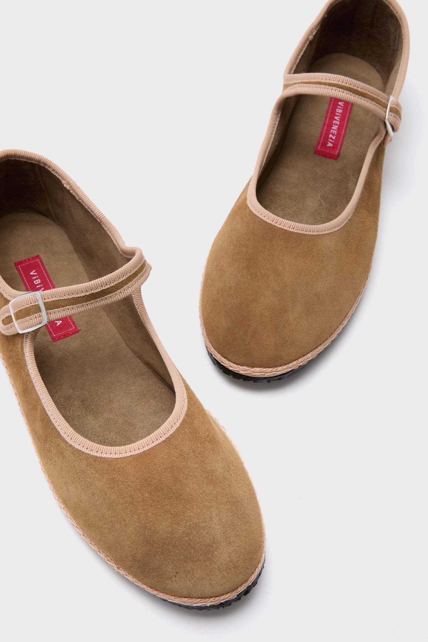  Castagna Suede Mary Jane Flats