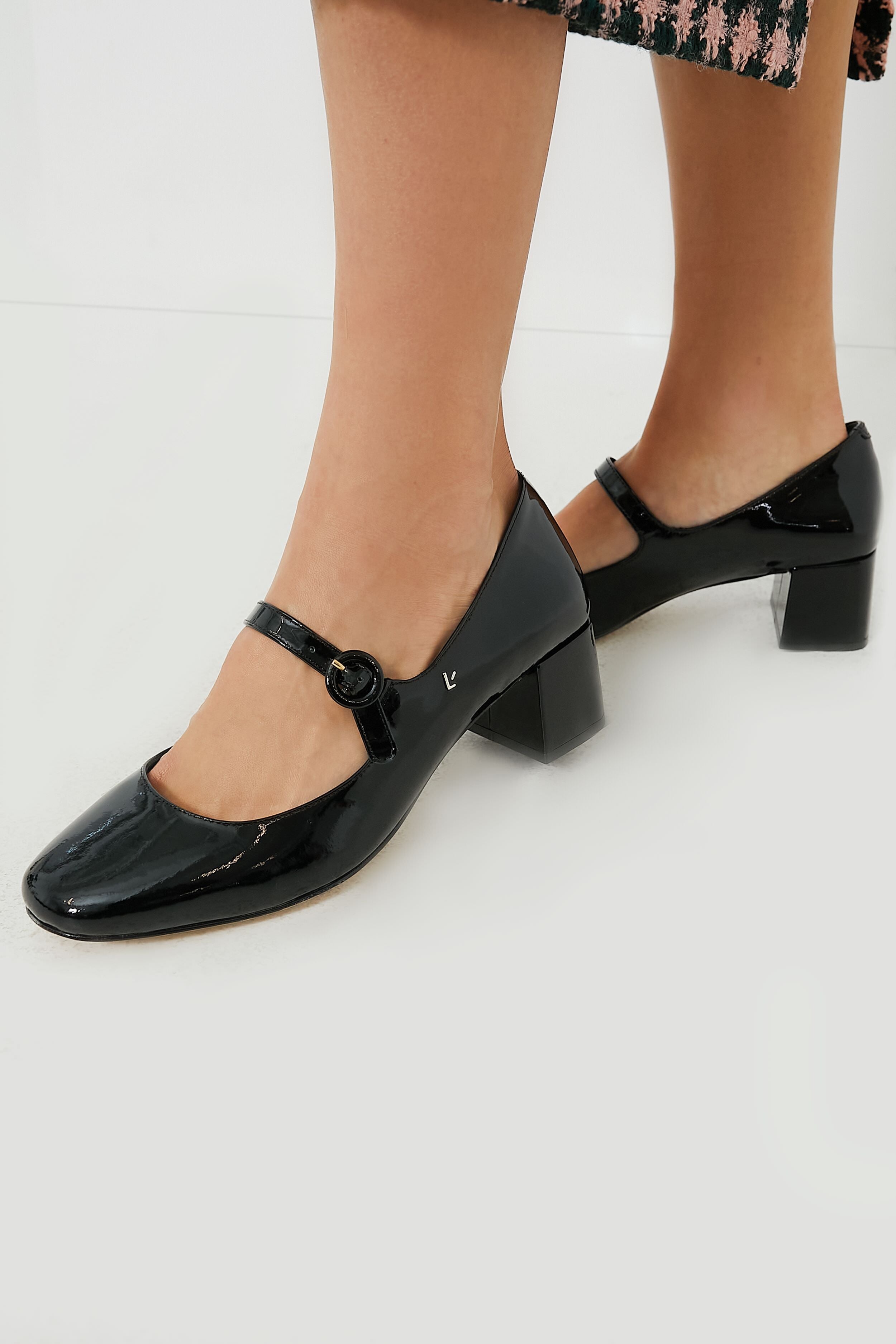  Black Patent Blair Block Pumps