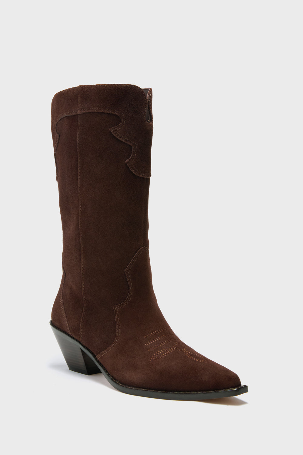  Chocolate Brown Suede Wilson Cowboy Boots