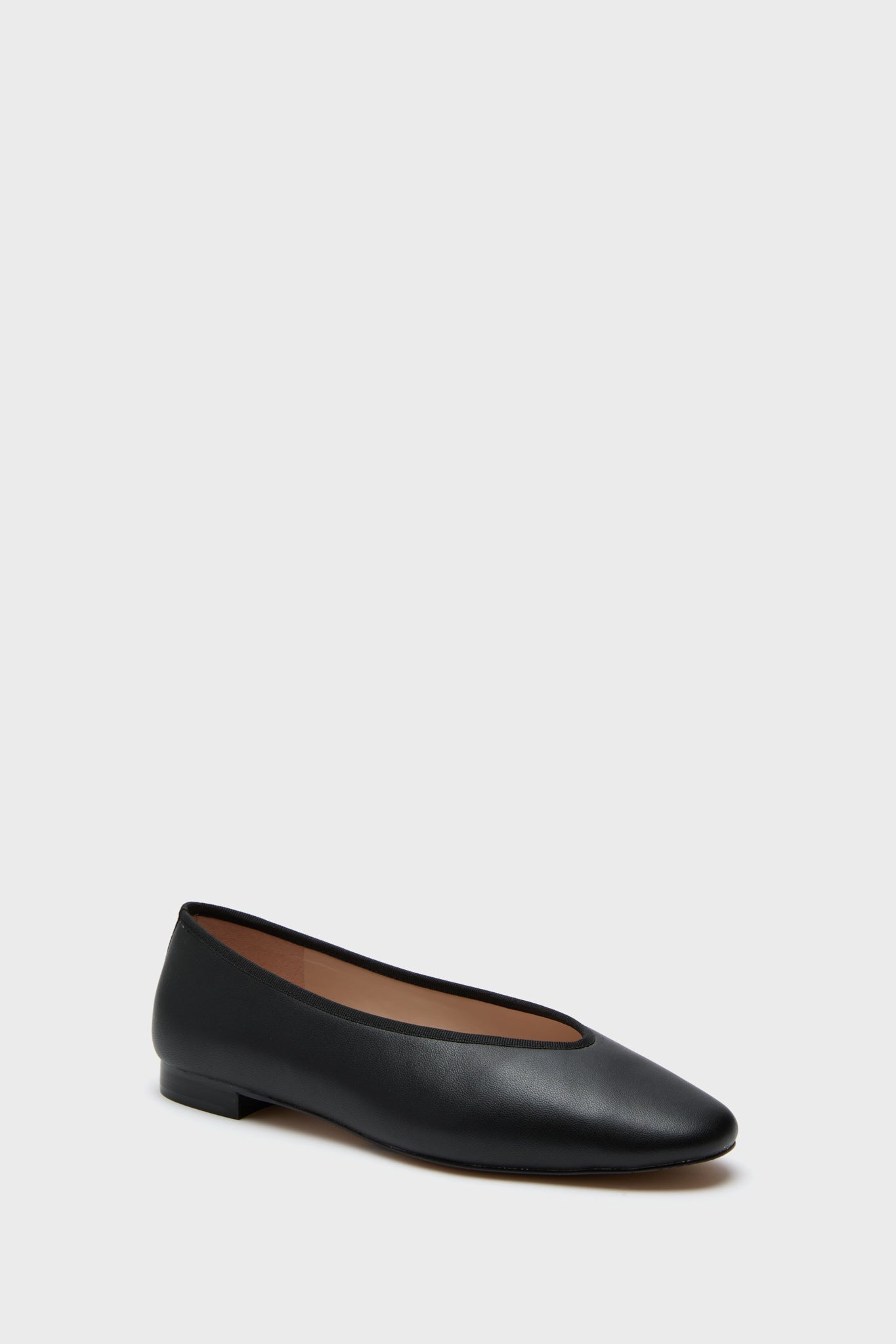  Black Leather Nina Flats