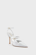  Silver Specchio Kris Pumps