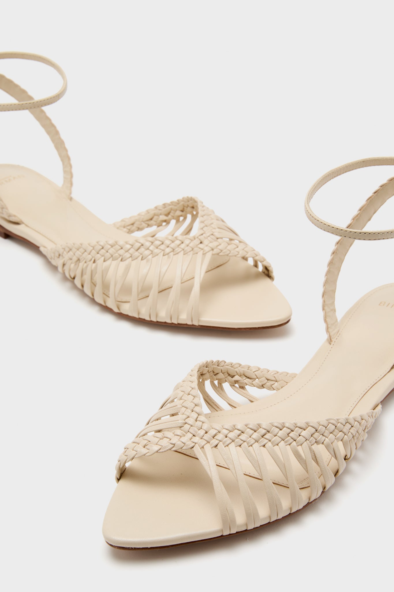  Eggshell Agatha Flat Sandals