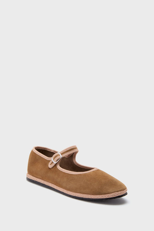  Castagna Suede Mary Jane Flats