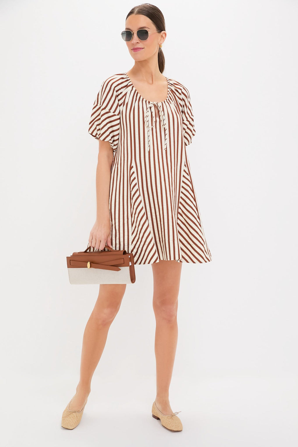 Mansur Gavriel Natural Square Toe Ballerina