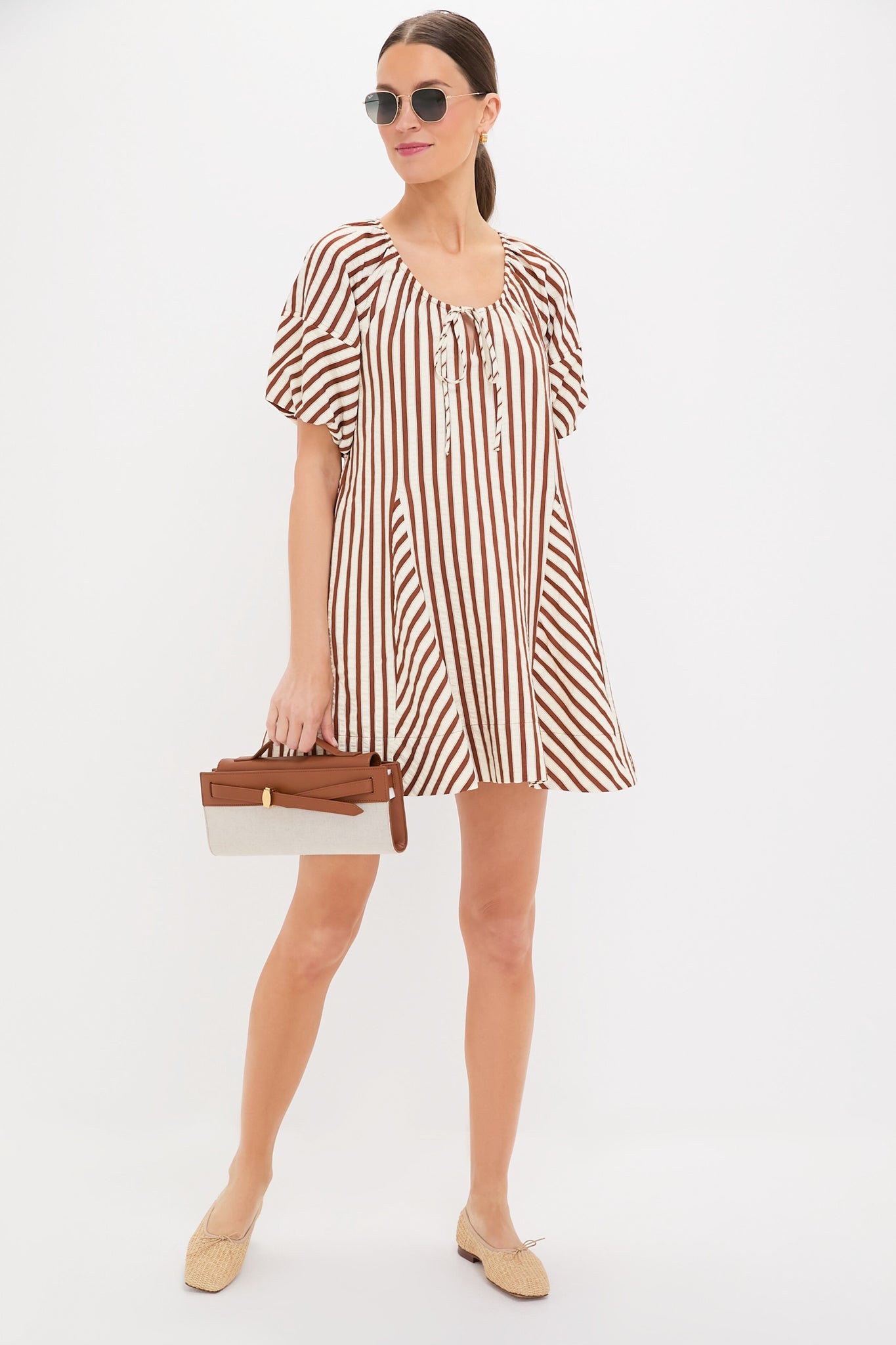 Mansur Gavriel Natural Square Toe Ballerina
