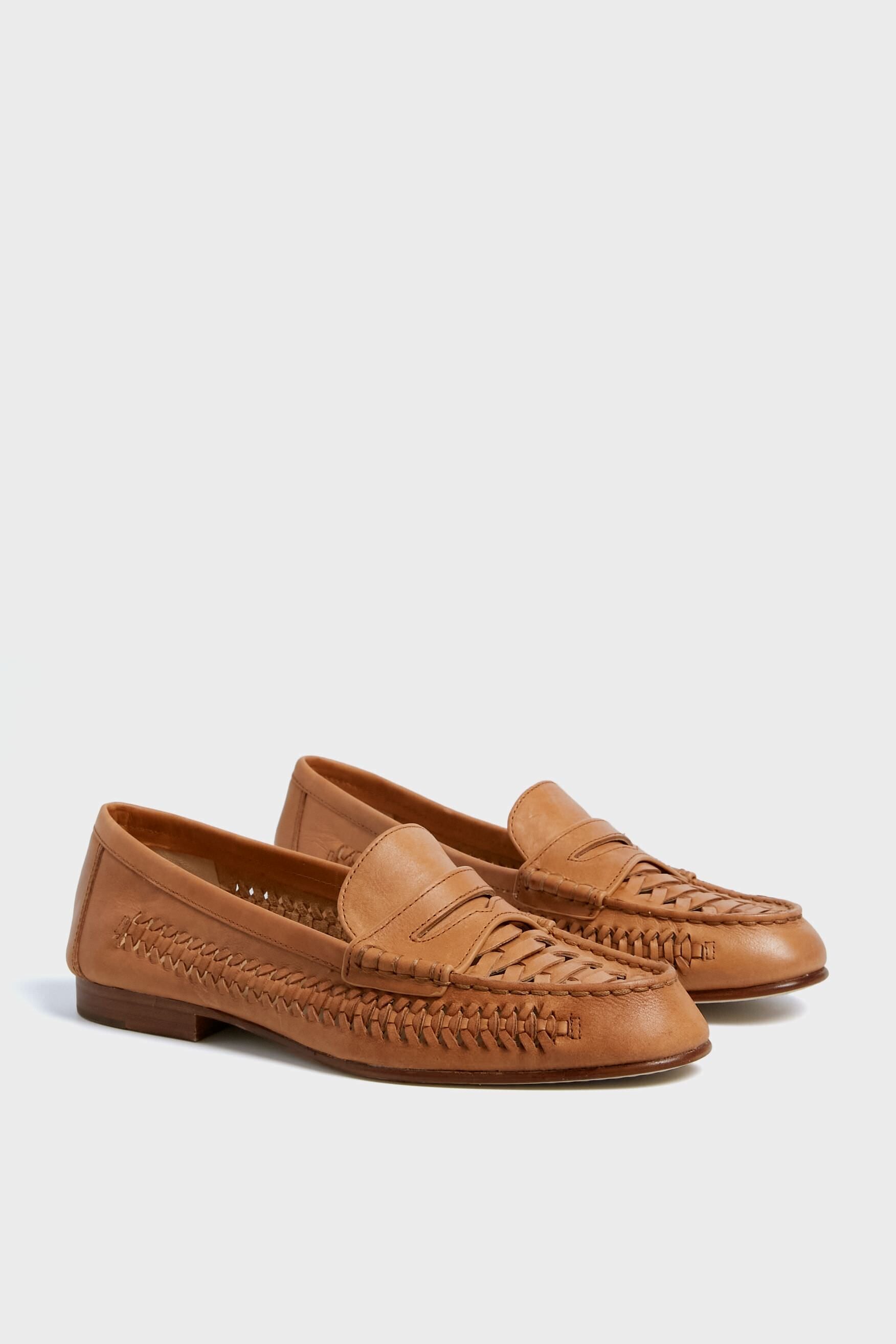 Veronica Beard Natural Penny Woven Loafers