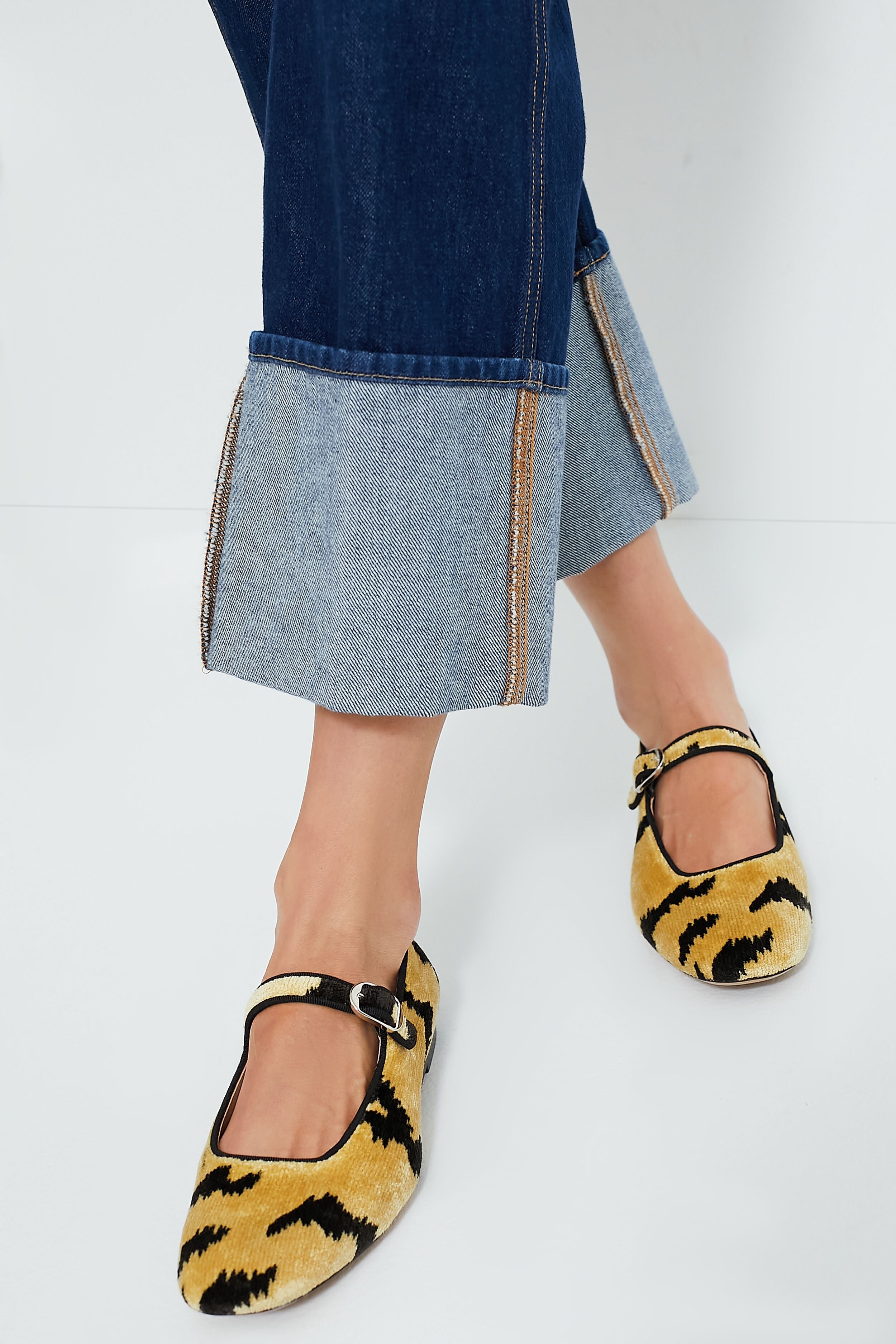  Tiger Classic Velvet Mary Janes