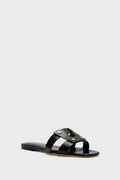 Veronica Beard Black Via Slides