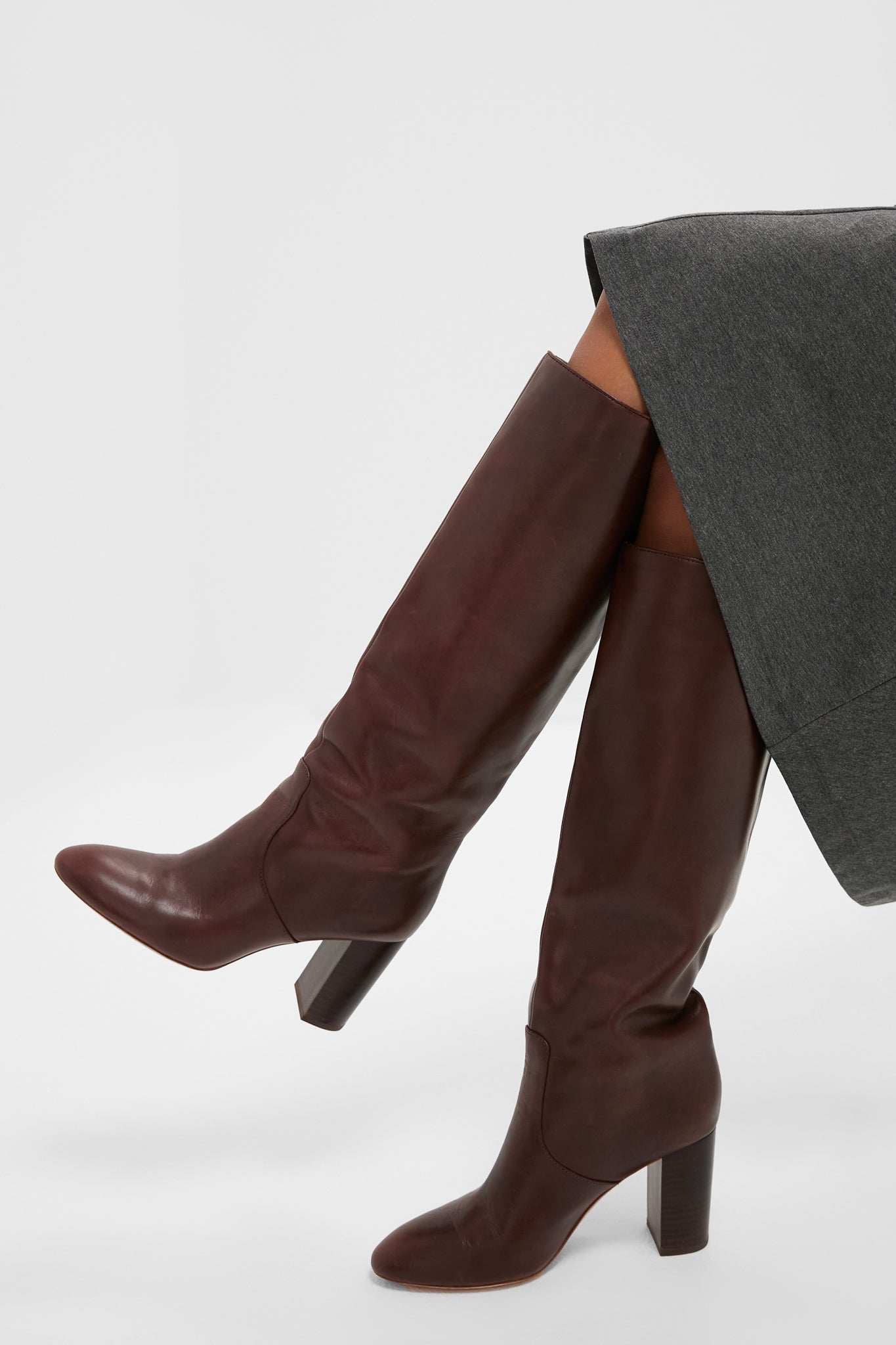 Loeffler Randall Espresso Goldy Tall Boots