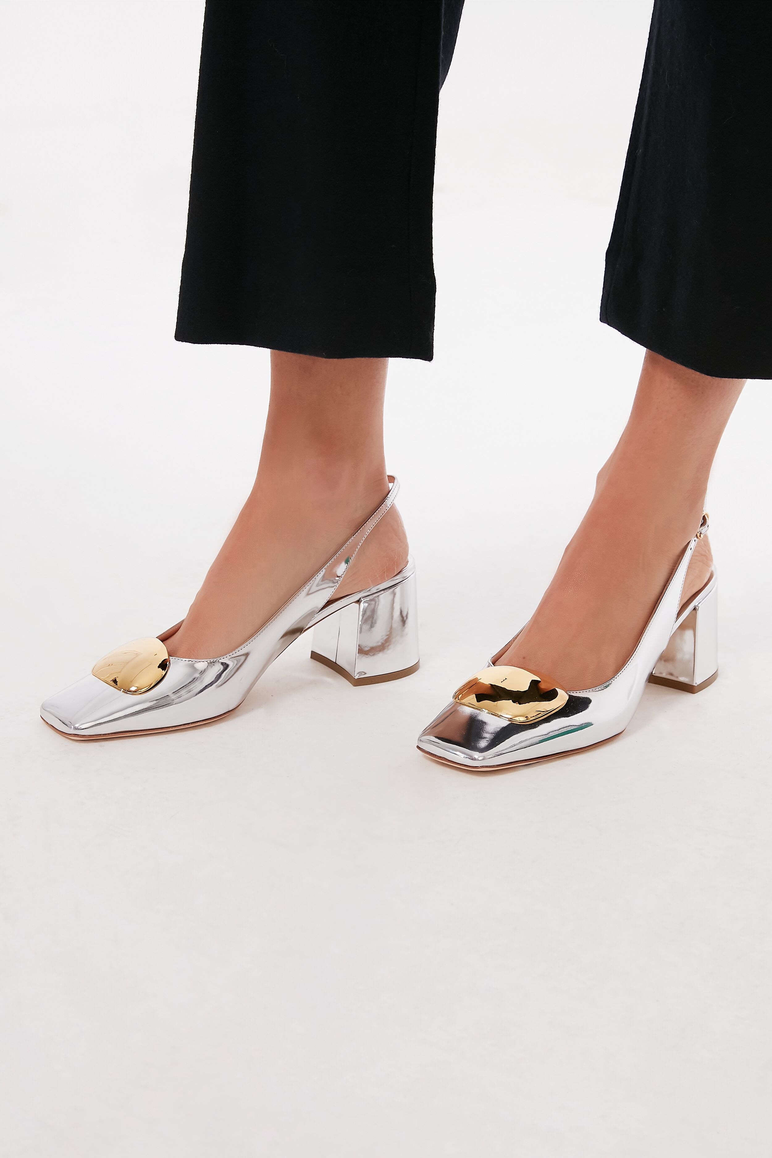  Silver Mirror Myola Heels
