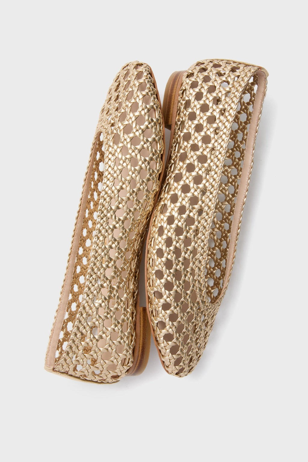  Champagne Woven Nina Flats