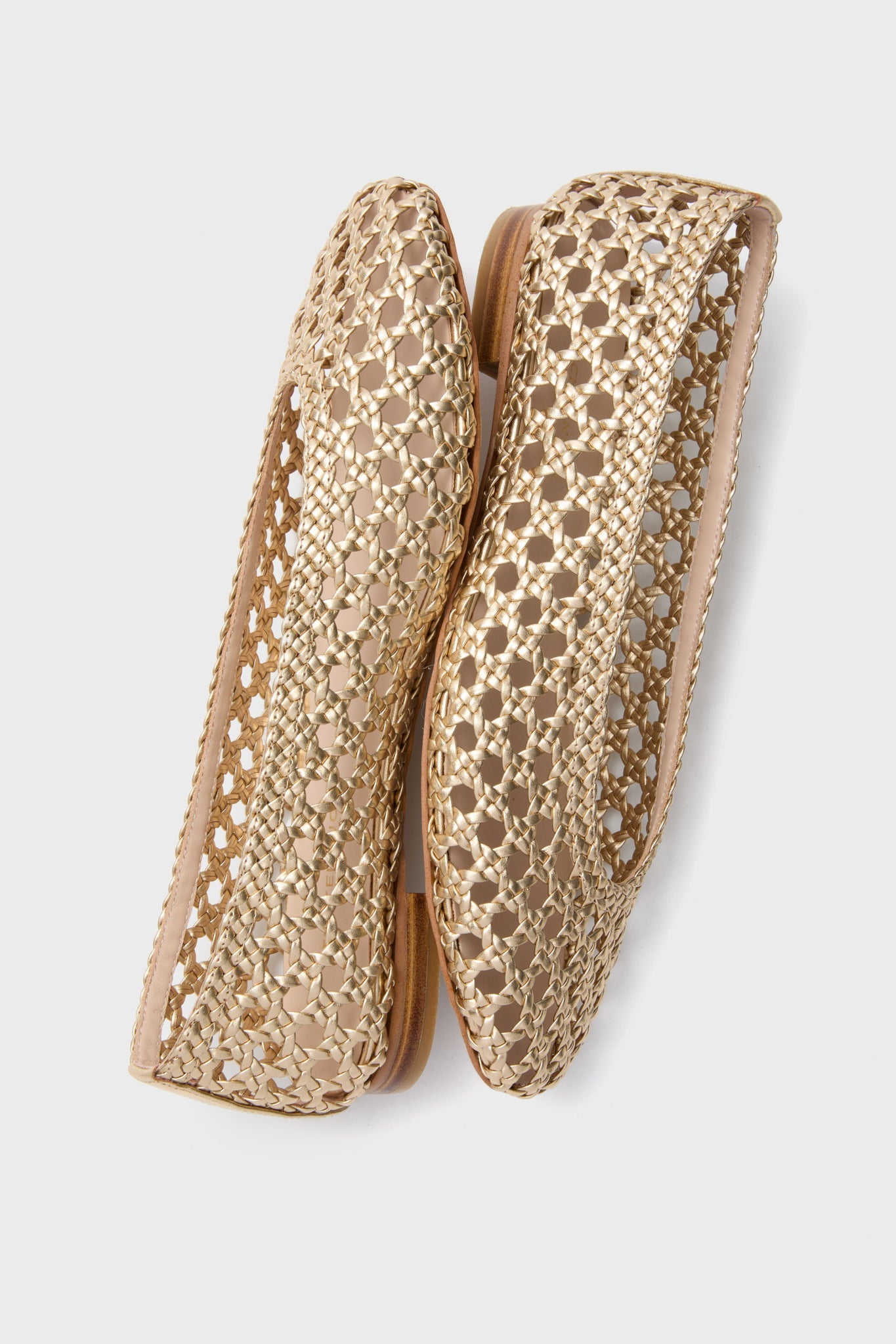  Champagne Woven Nina Flats