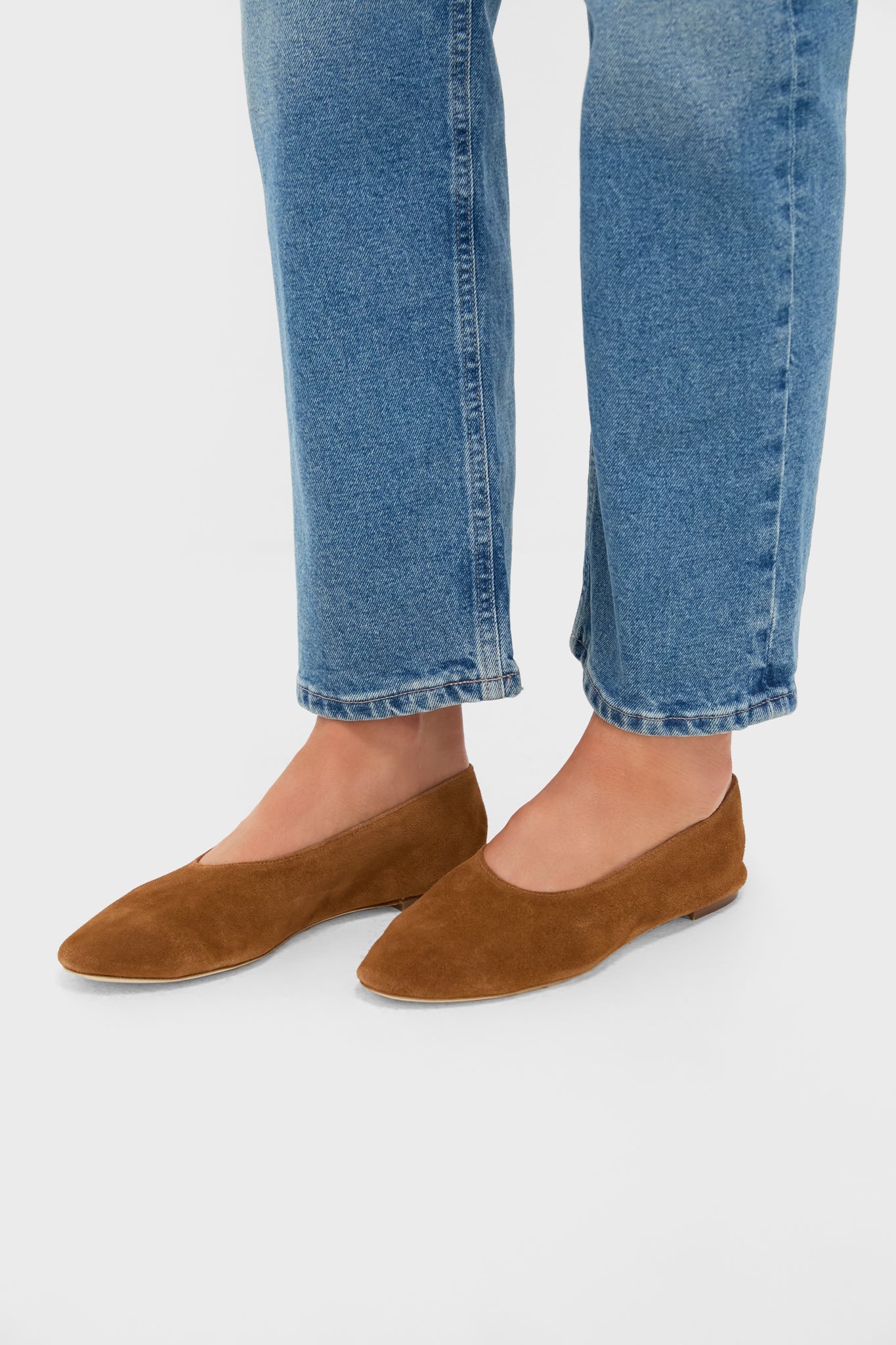 Staud Tan Alba Ballet Flat