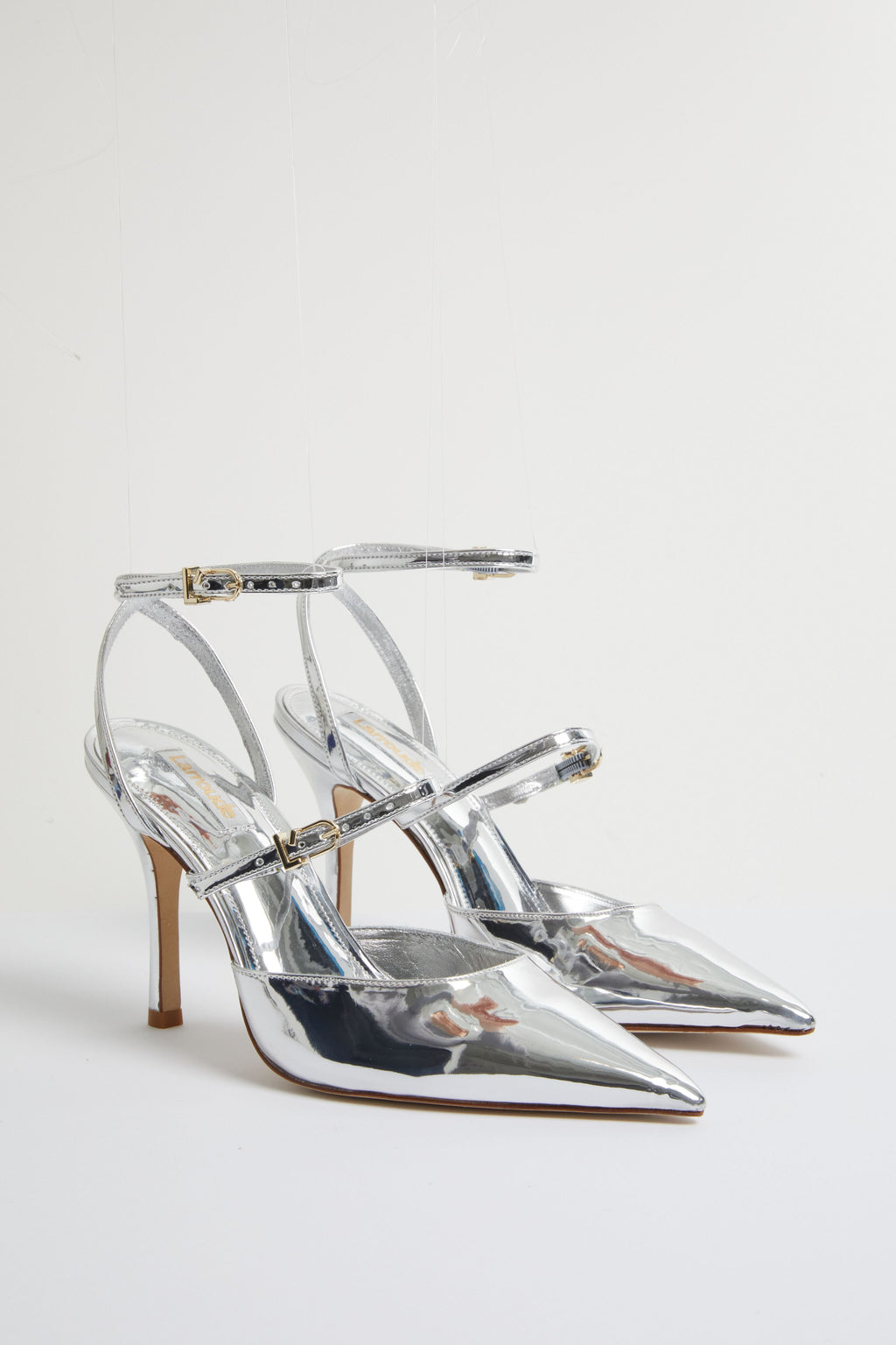  Silver Specchio Kris Pumps