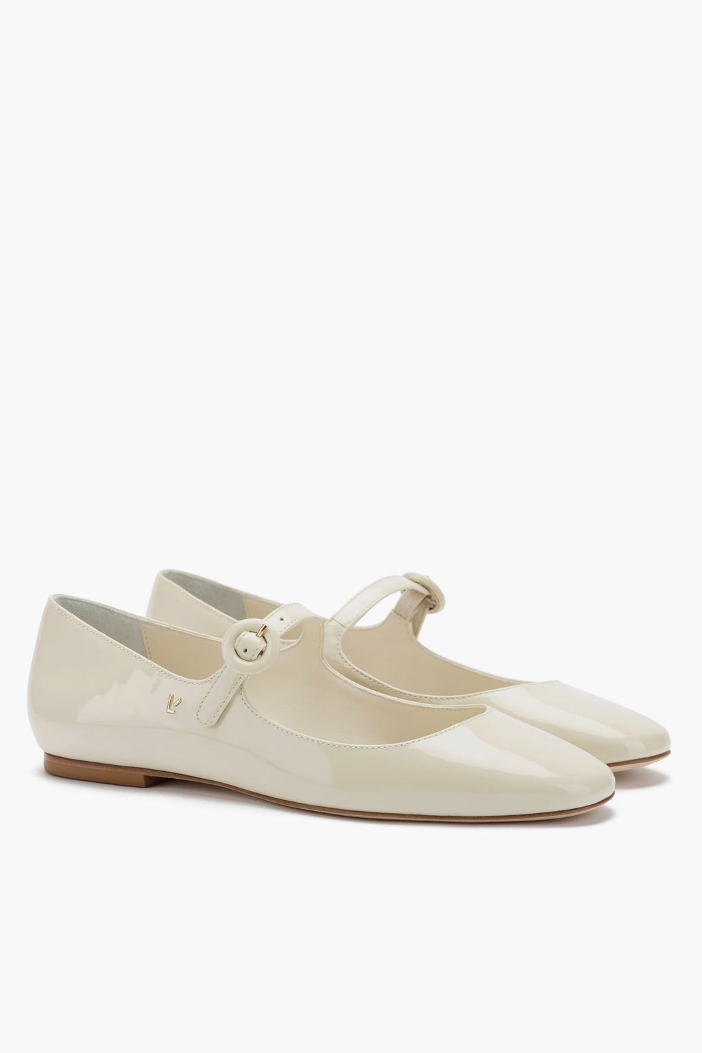  Ivory Patent Leather Blair Ballet Flats