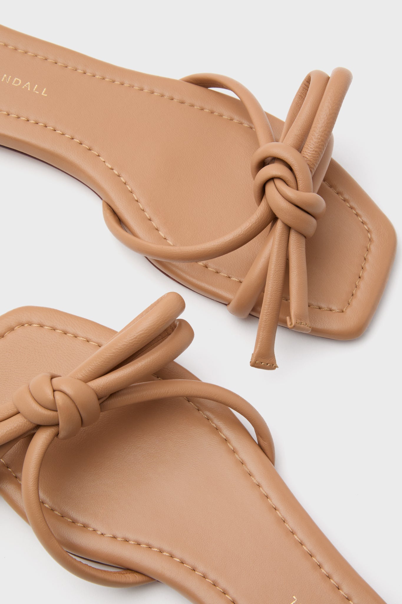 Loeffler Randall Dune Nappa Hadley Leather Bow Flat Sandal