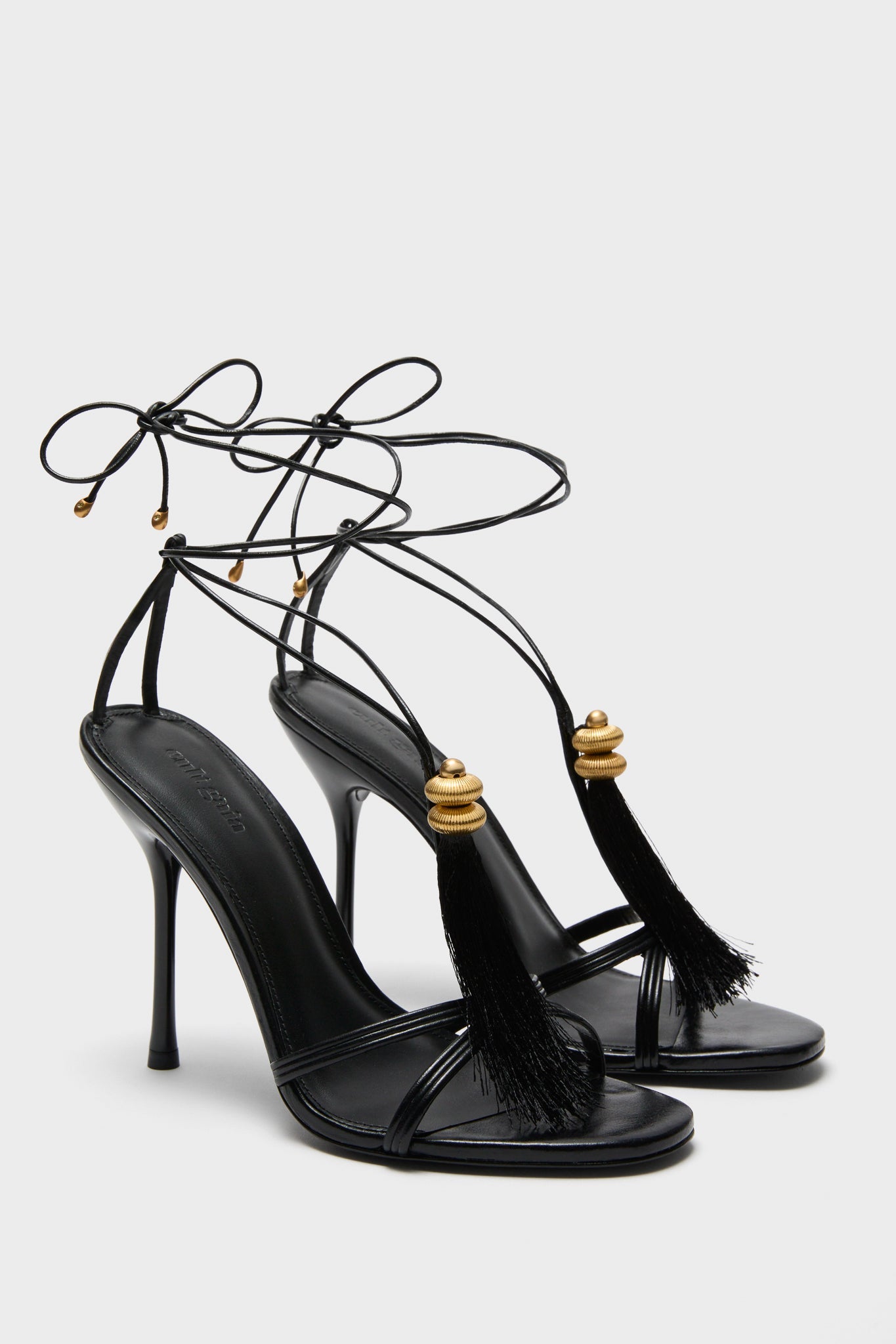 Cult Gaia Black Farah Sandal