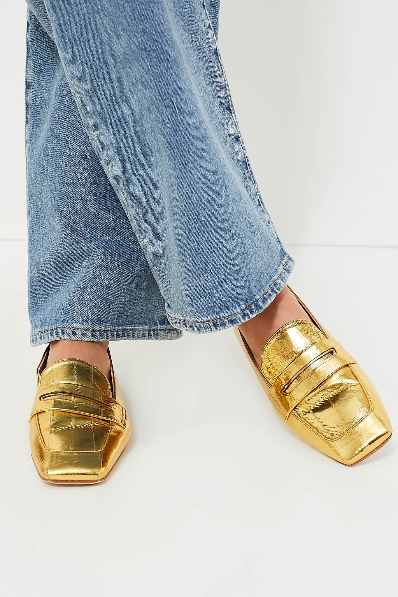  Gold Eel Doublet Loafers