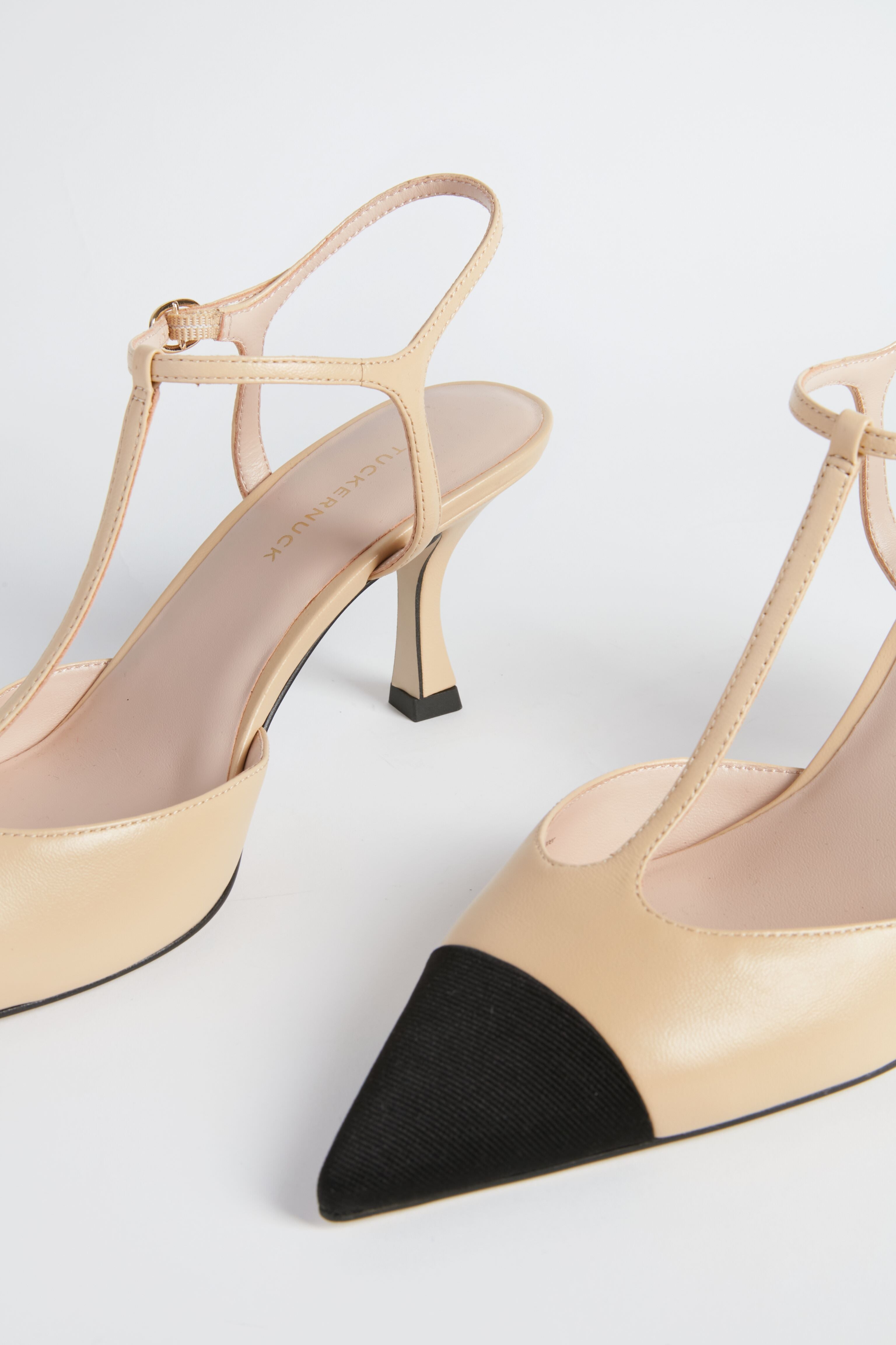  Nude Leather Margot Heels
